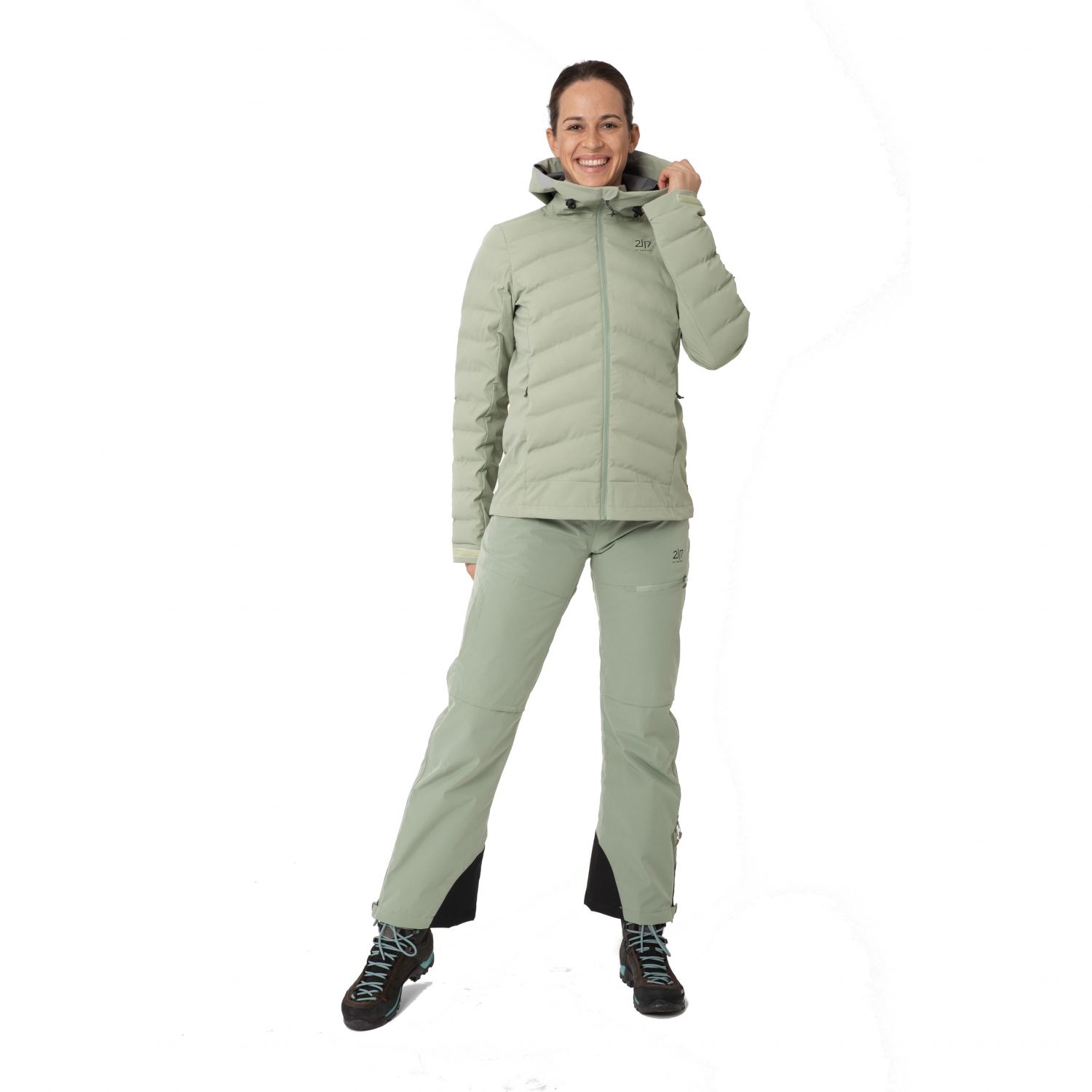 2117 of Sweden Alip, giacca da sci da donna, verde chiaro