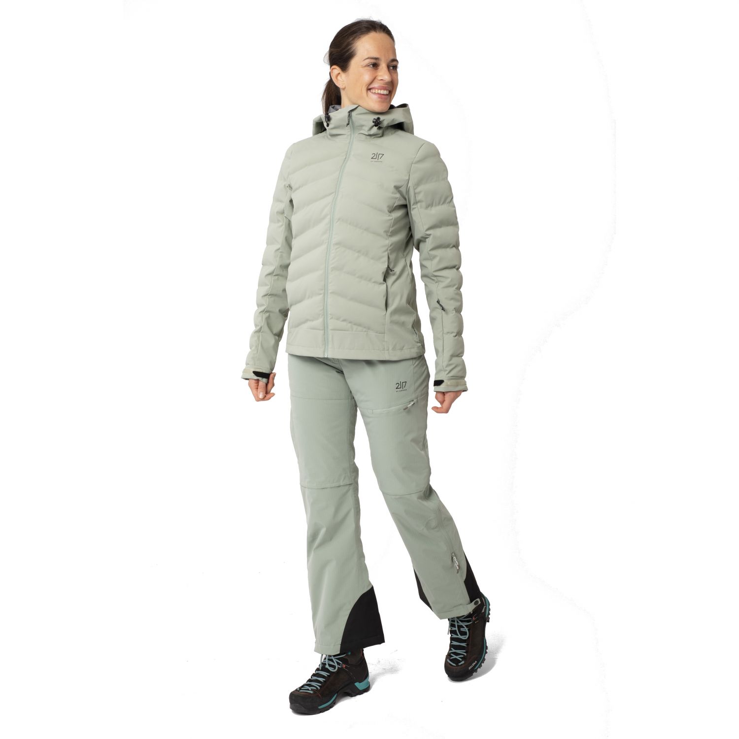 2117 of Sweden Alip, giacca da sci da donna, verde chiaro