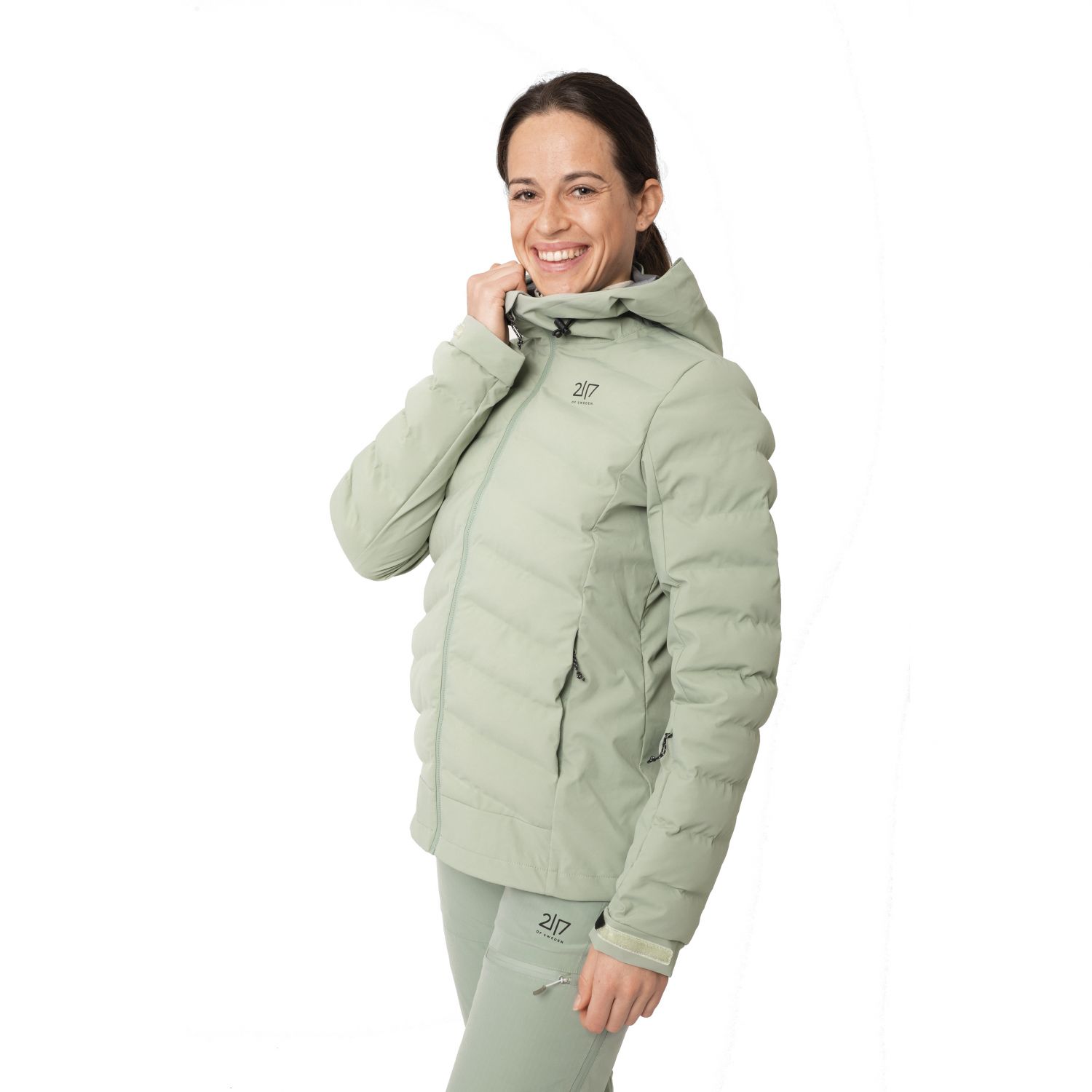 2117 of Sweden Alip, giacca da sci da donna, verde chiaro