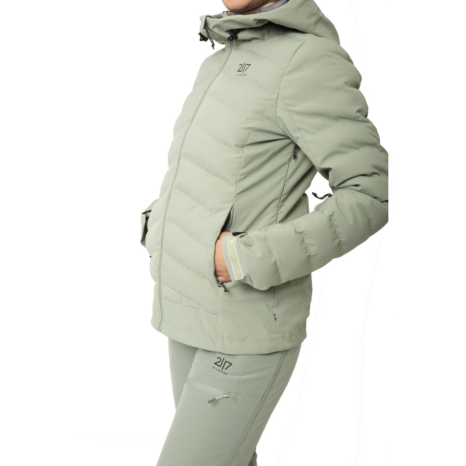 2117 of Sweden Alip, giacca da sci da donna, verde chiaro