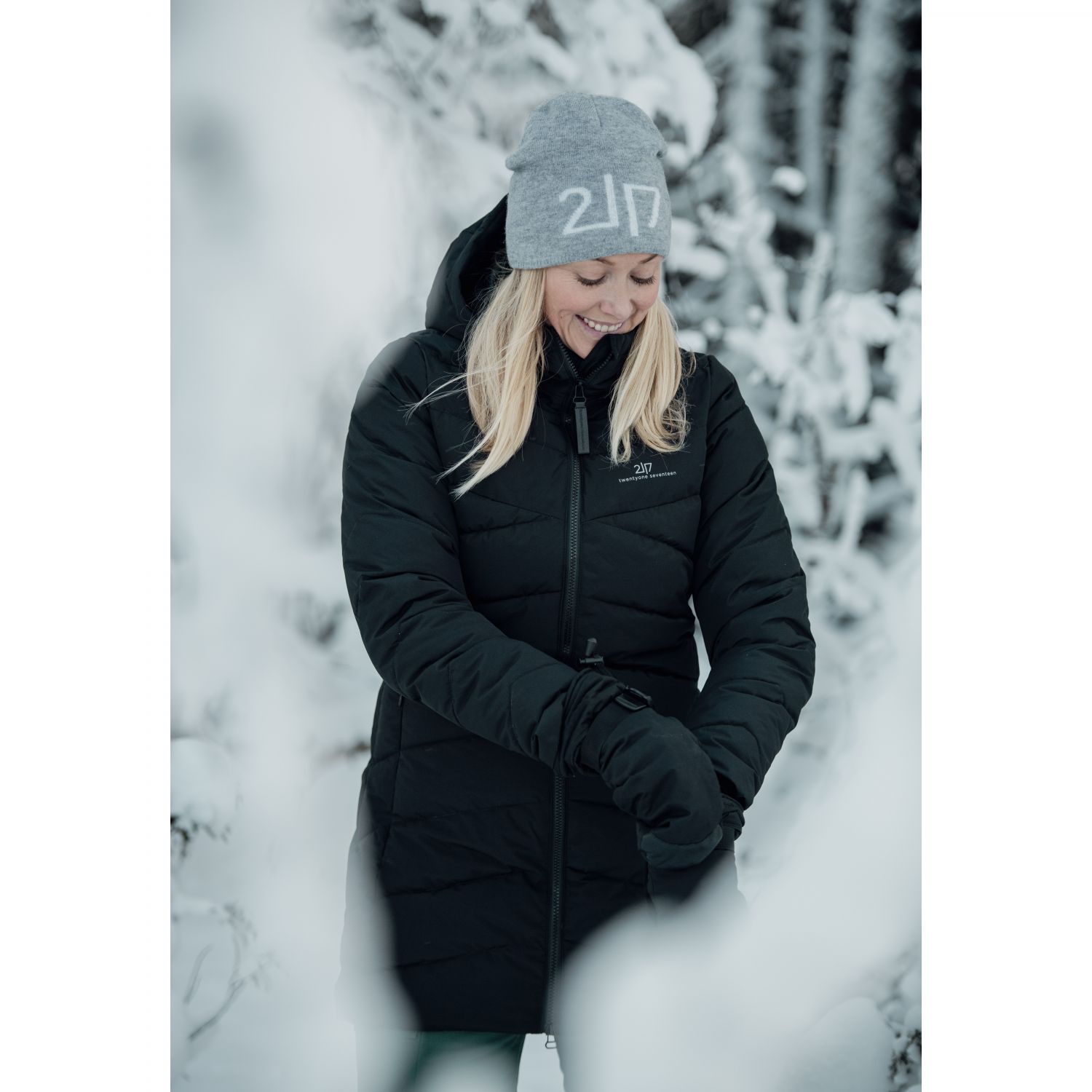 2117 of Sweden Anneberg, abrigo de invierno para mujer, negro