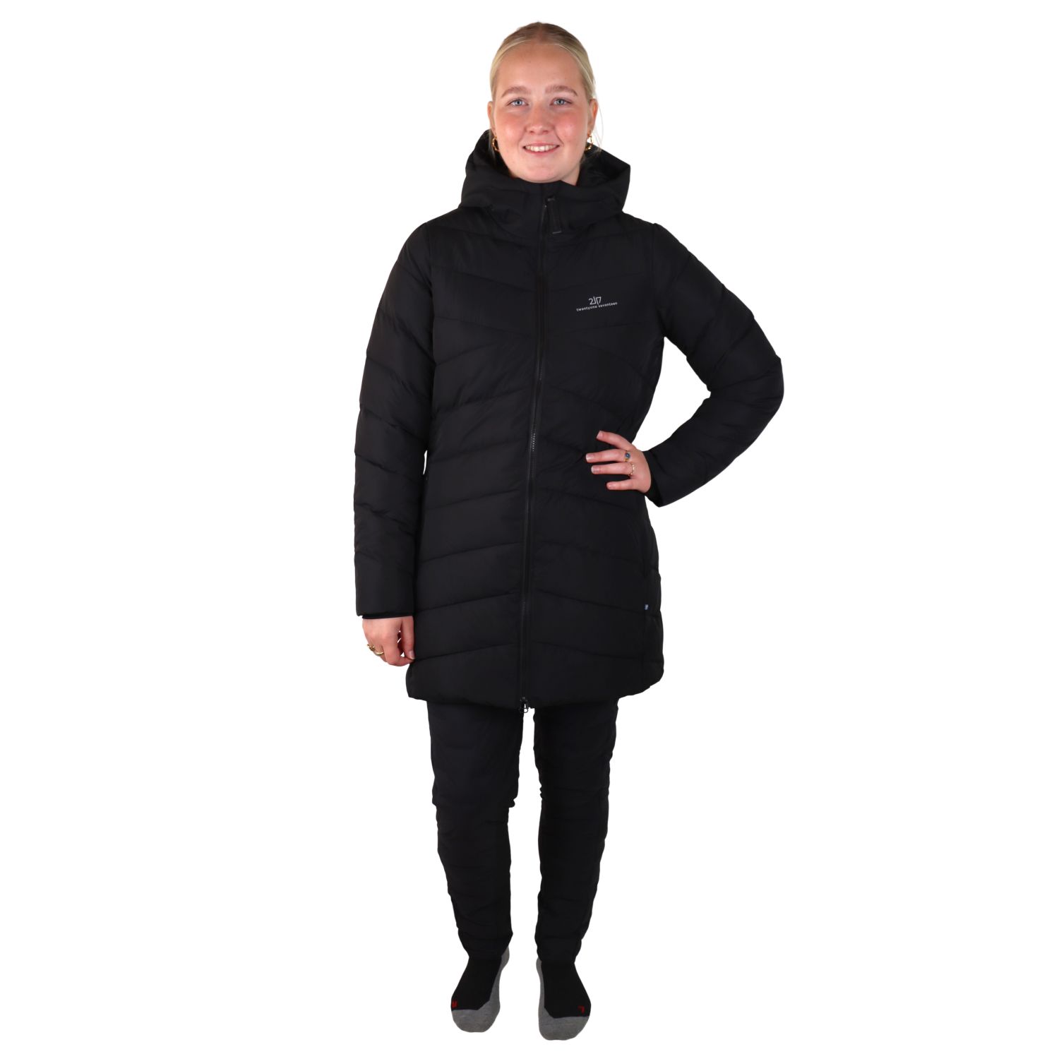 2117 of Sweden Anneberg, abrigo de invierno para mujer, negro