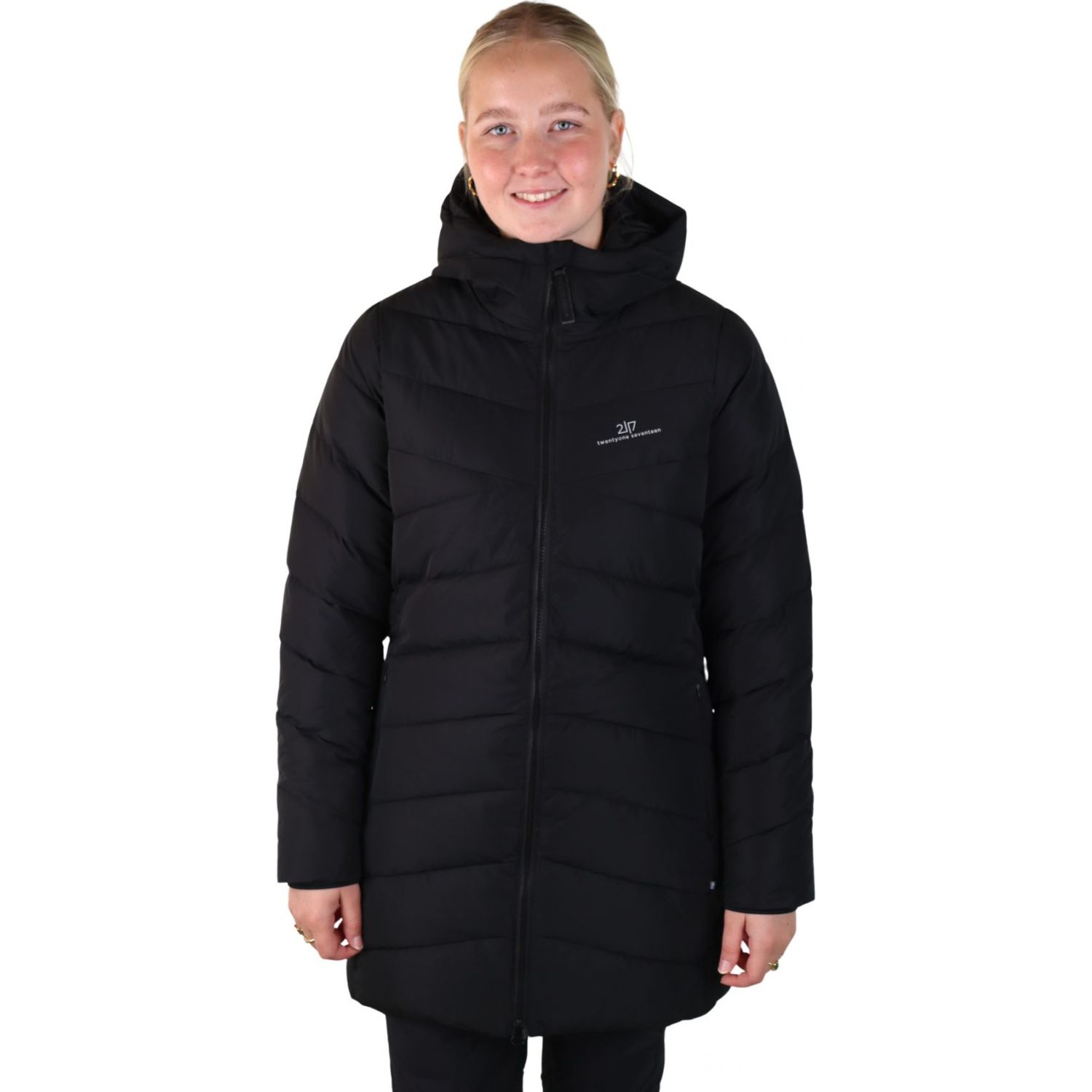 2117 of Sweden Anneberg, casaco de inverno para senhora, preto