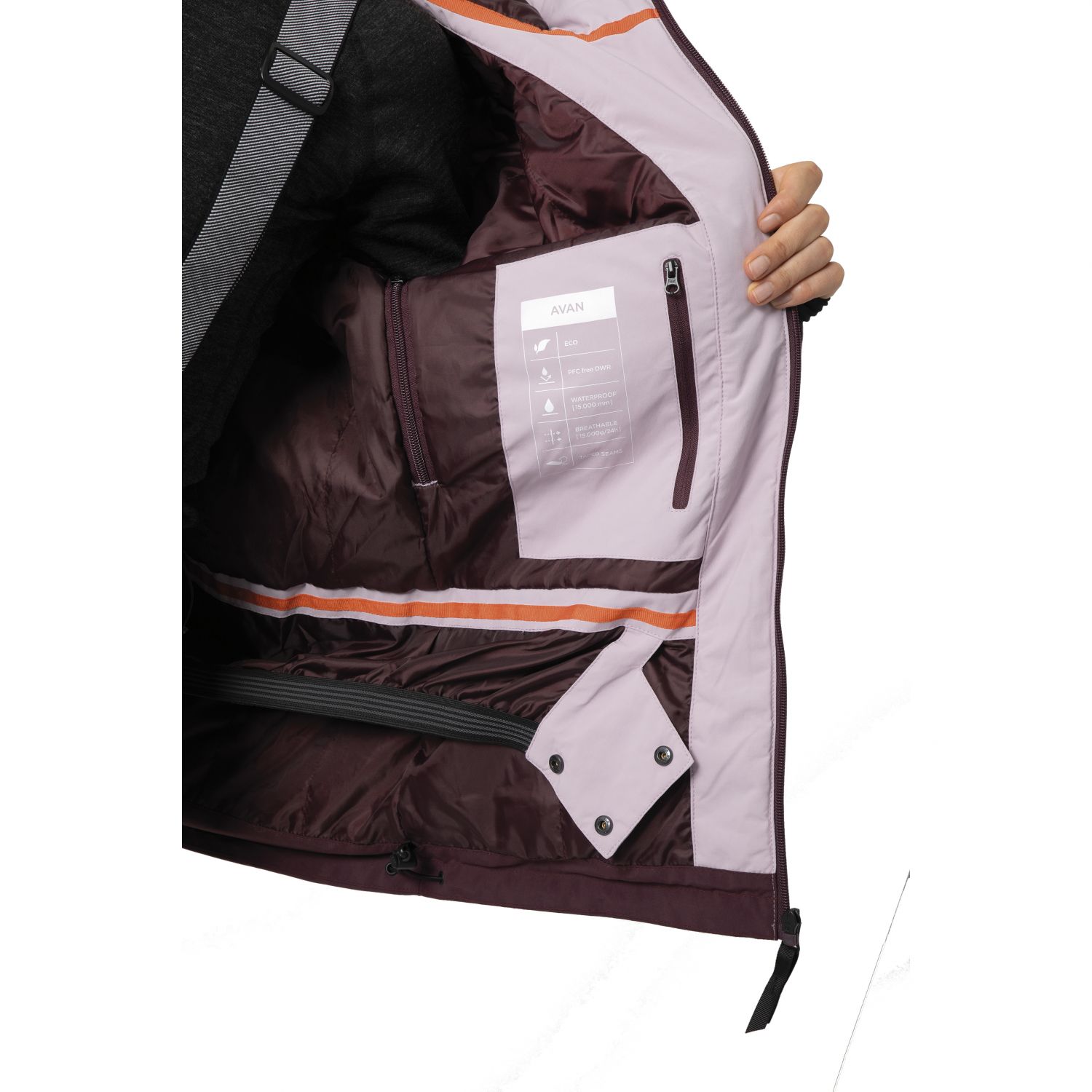2117 of Sweden Avan, chaqueta de esquí, mujer, morada