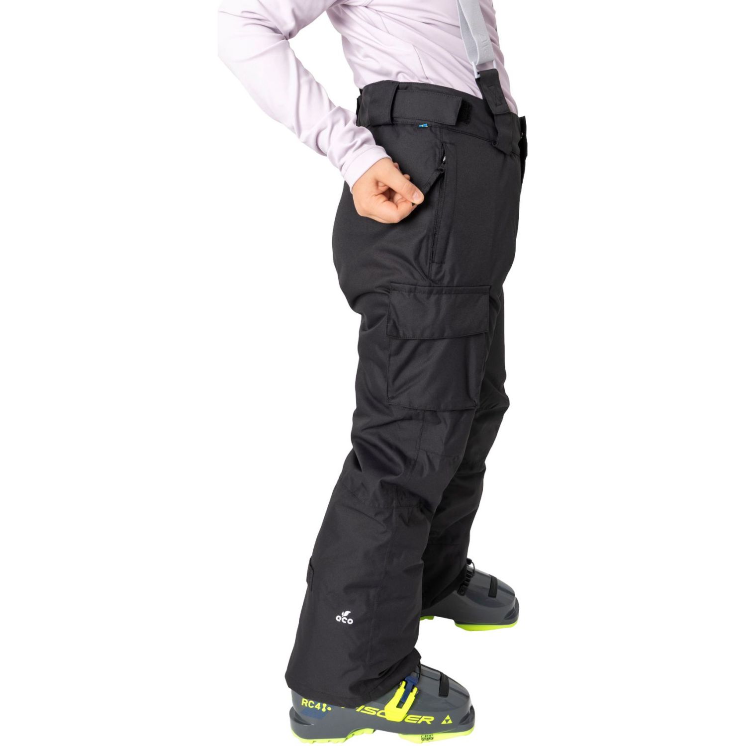 2117 of Sweden Borgvik, pantalon de ski, junior, noir