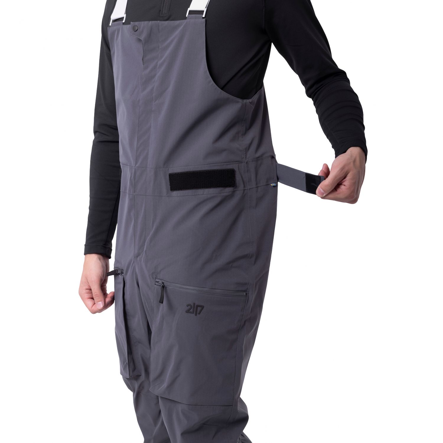 2117 of Sweden Dartsel 3l Bib, Skihose, Herren, grau