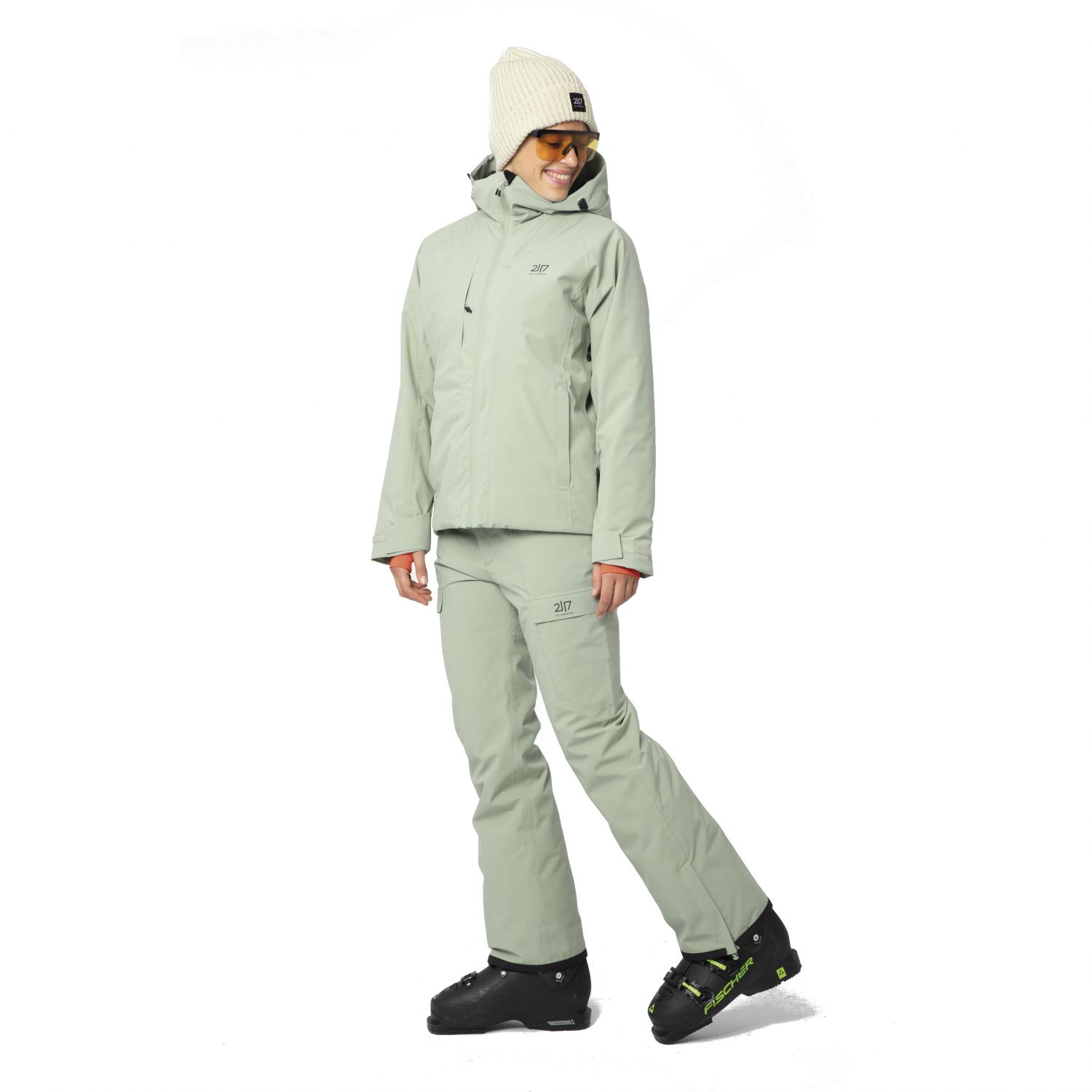 2117 of Sweden Edum, pantalons de ski, femmes, vert clair