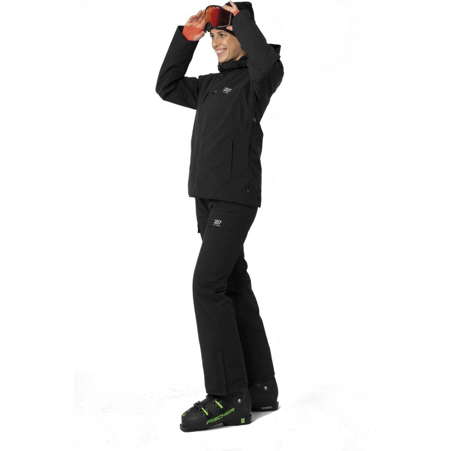 2117 of Sweden Edum, ski broek, dame, zwart