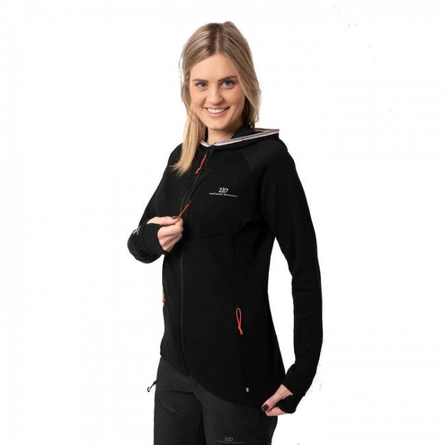 2117 of Sweden Gasska, felpa con cappuccio, donna, nero