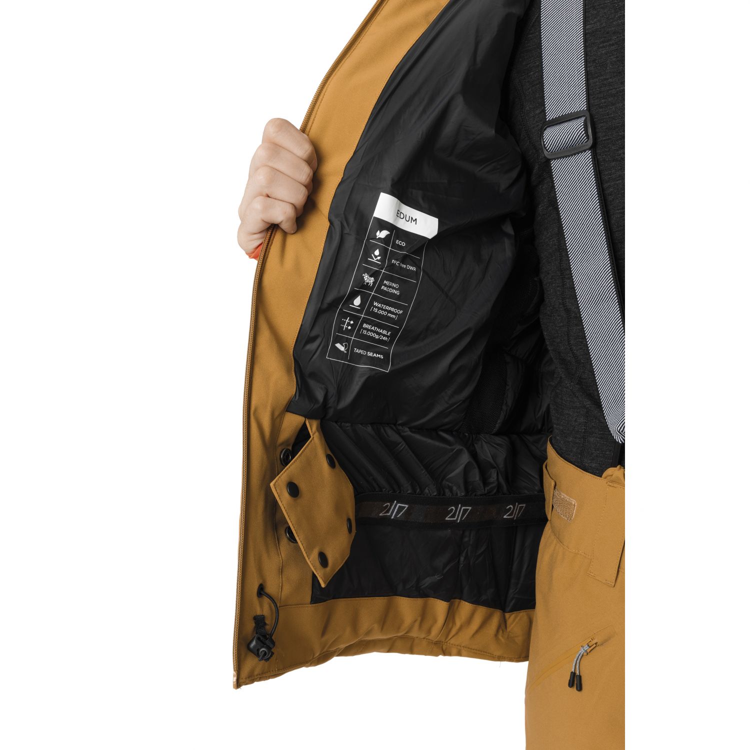 2117 of Sweden Giacca da sci Edum, uomo, oro
