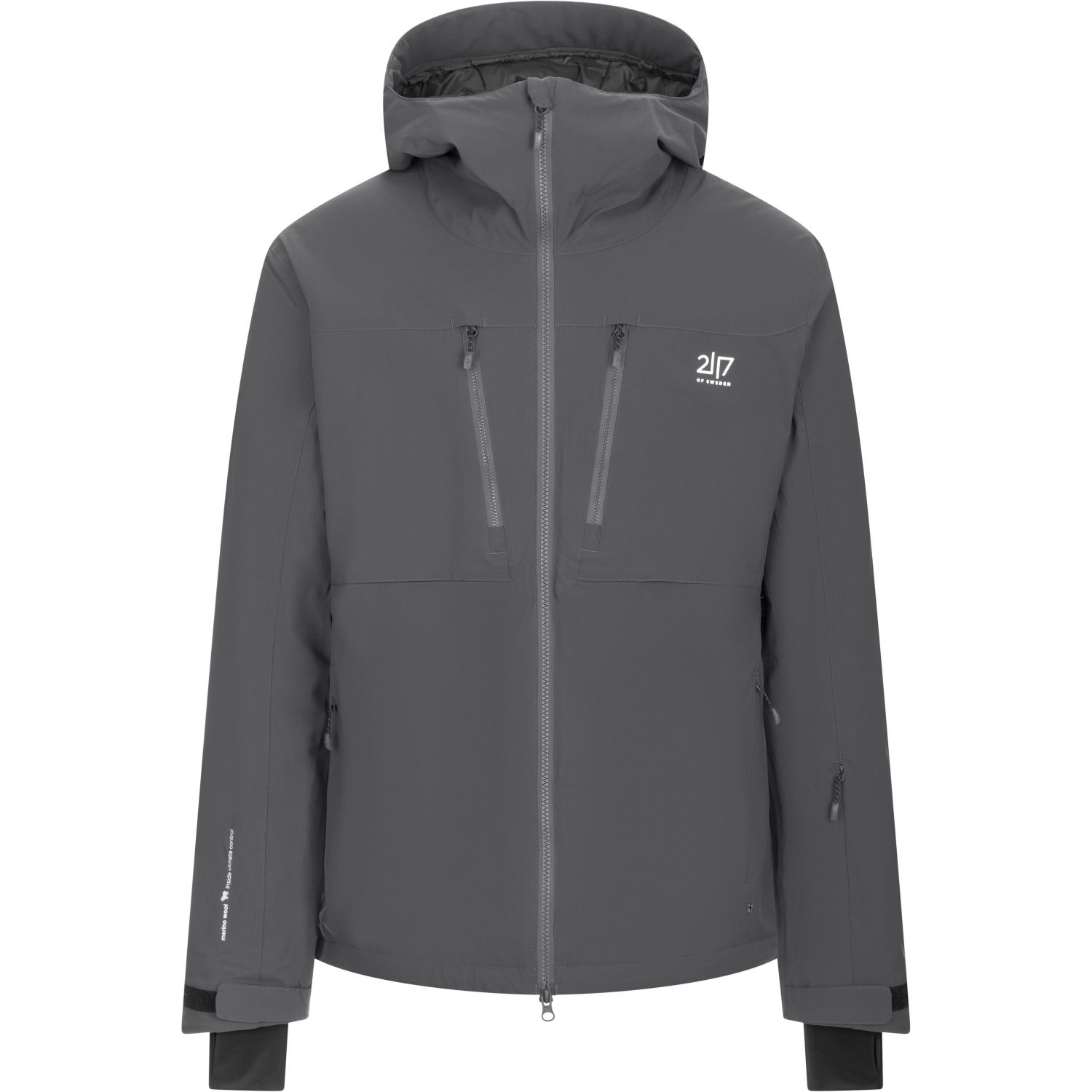 2117 of Sweden Grubban, ski jacket, men, grey