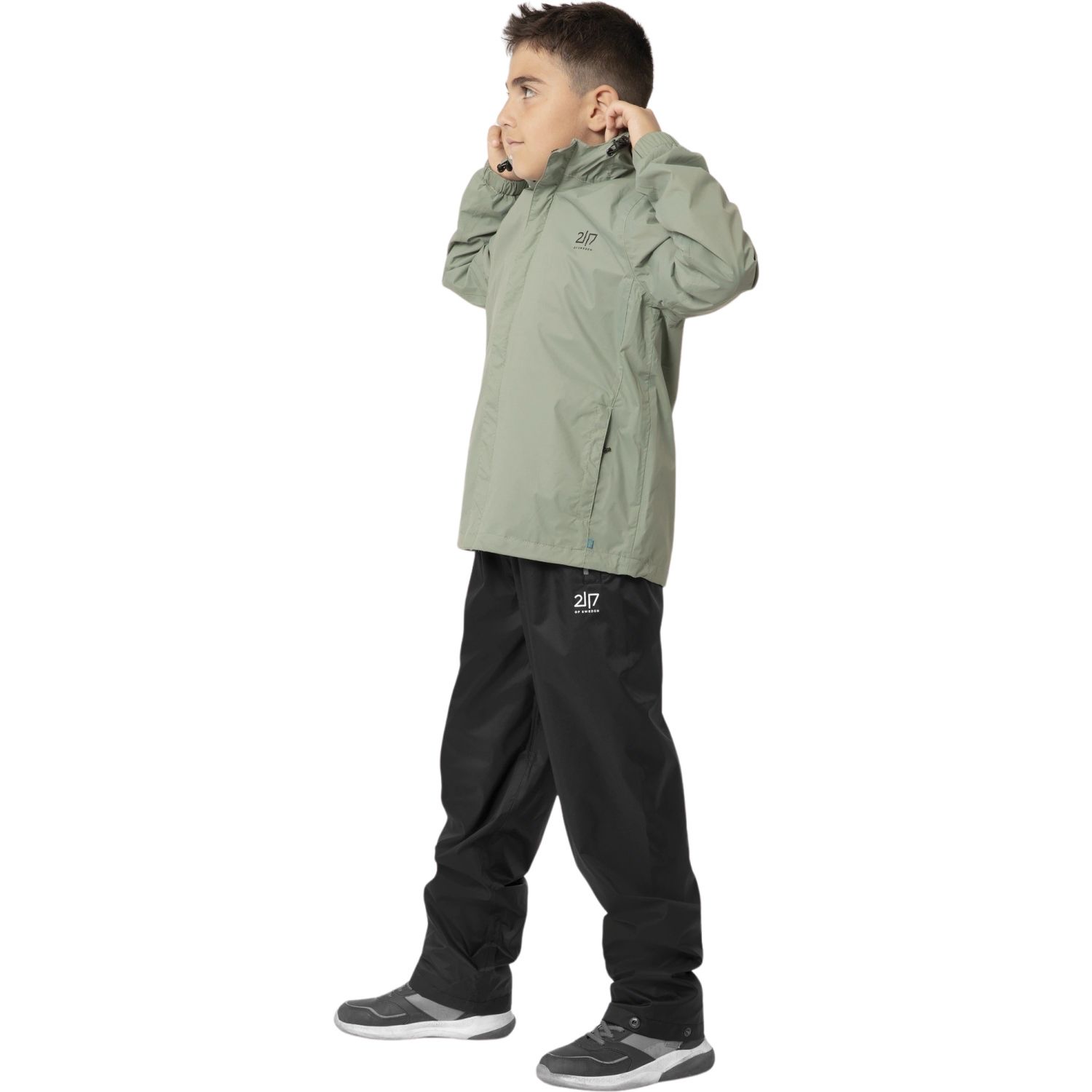 2117 of Sweden Jacks, rain jacket, junior, vintage green