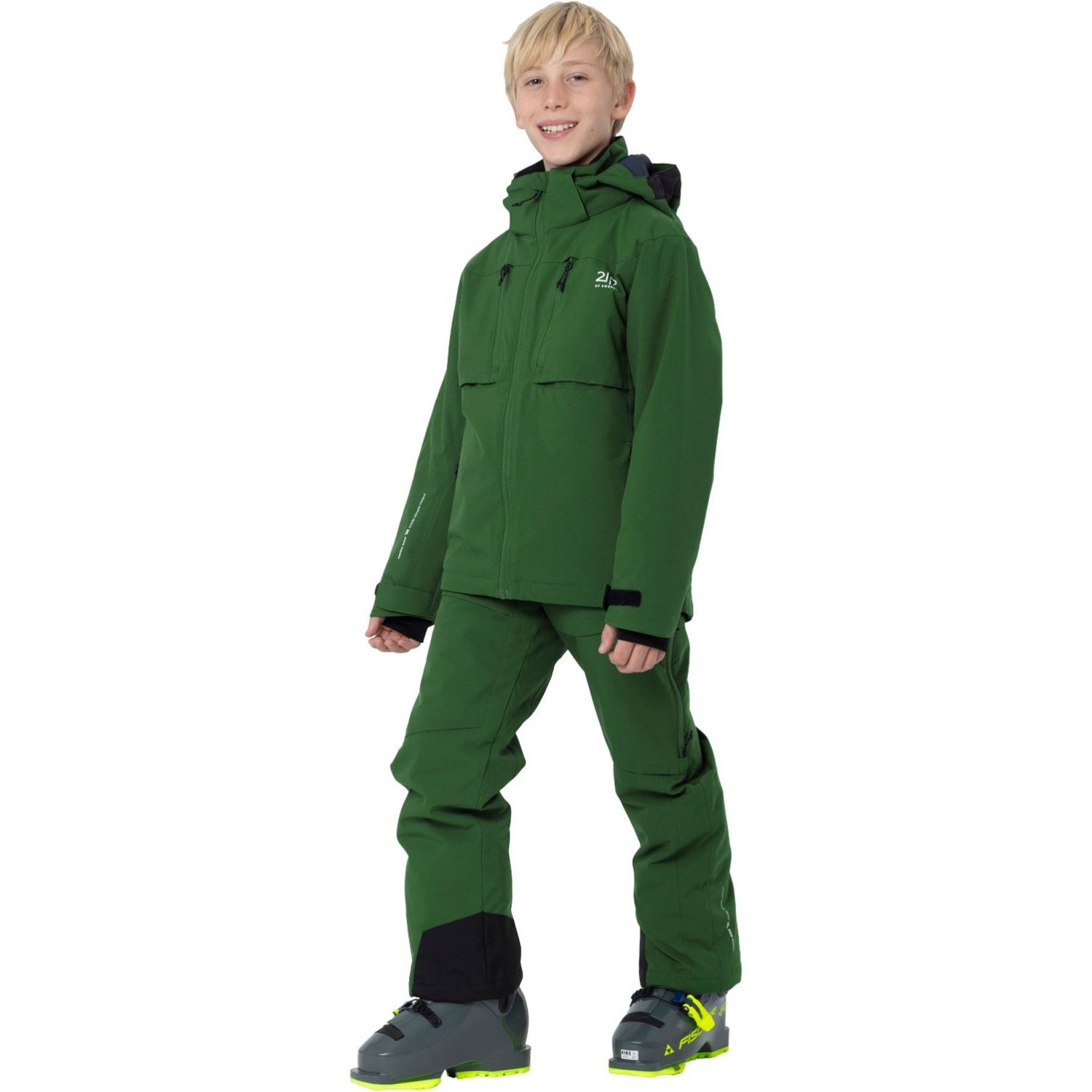 2117 of Sweden Lillpite, lyžařská bunda, junior, zelená
