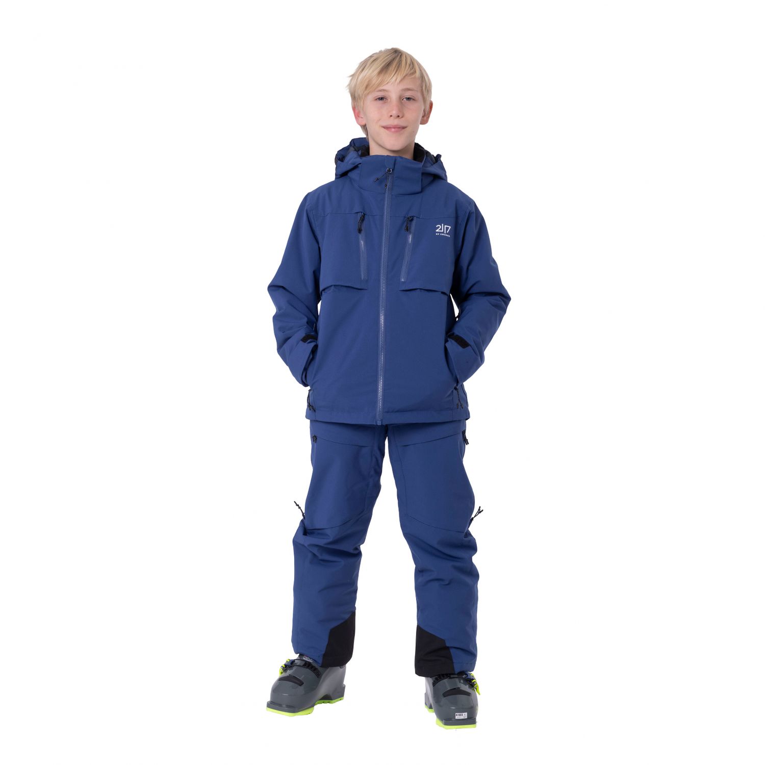 2117 of Sweden Lillpite, lyžiarska bunda, junior, modrá