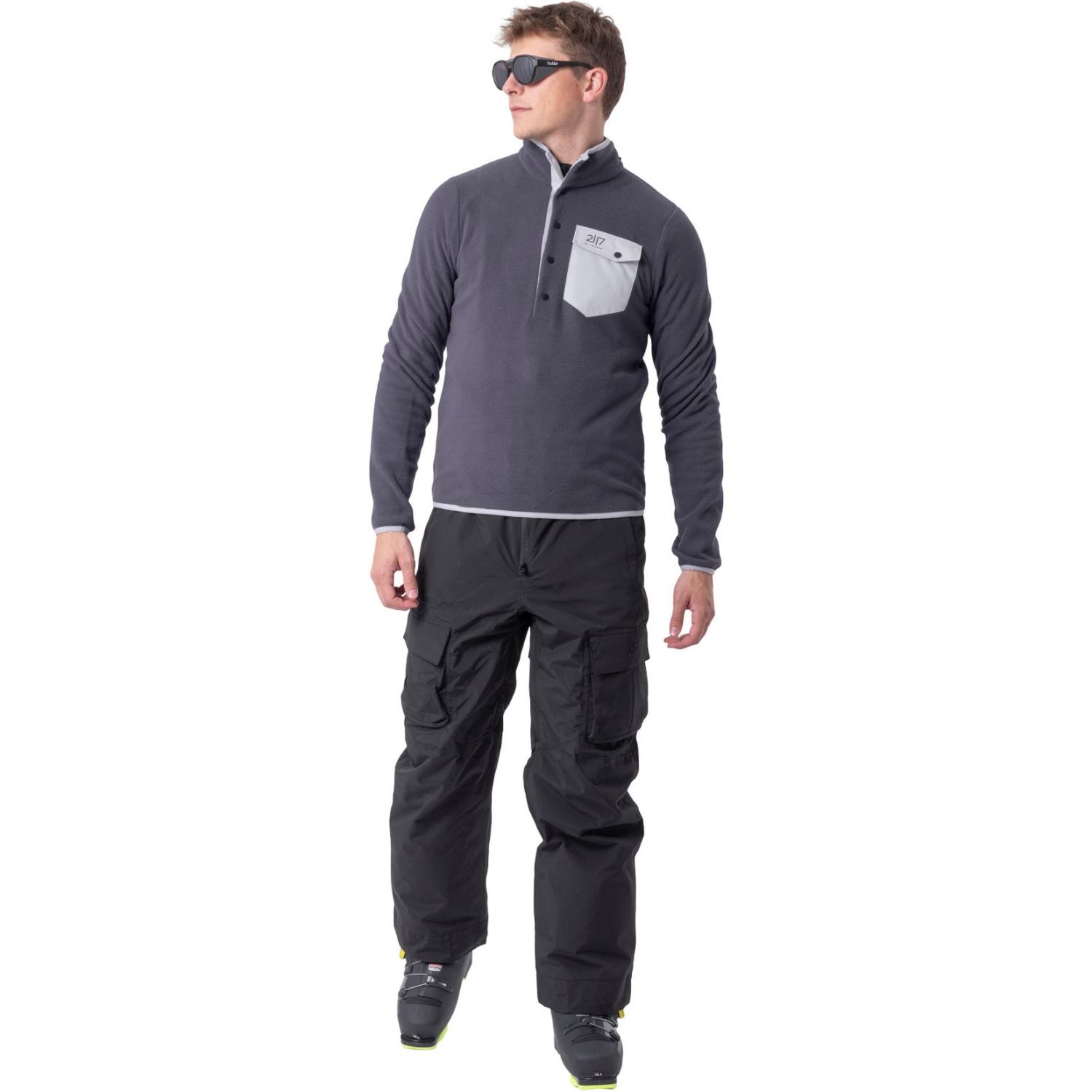 2117 of Sweden Matsdal, Fleecepullover, Herren, grau