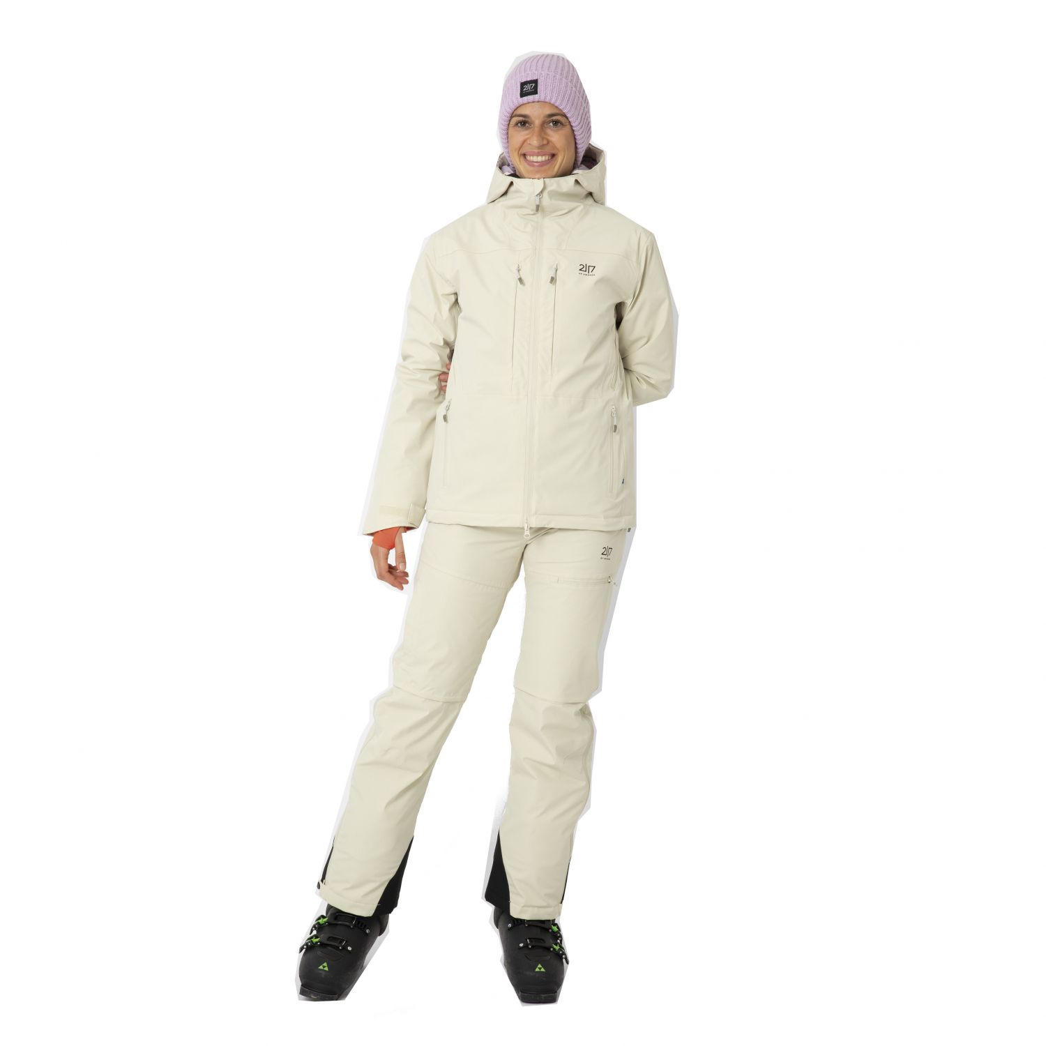 2117 of Sweden Nausta, manteau de ski, femmes, beige