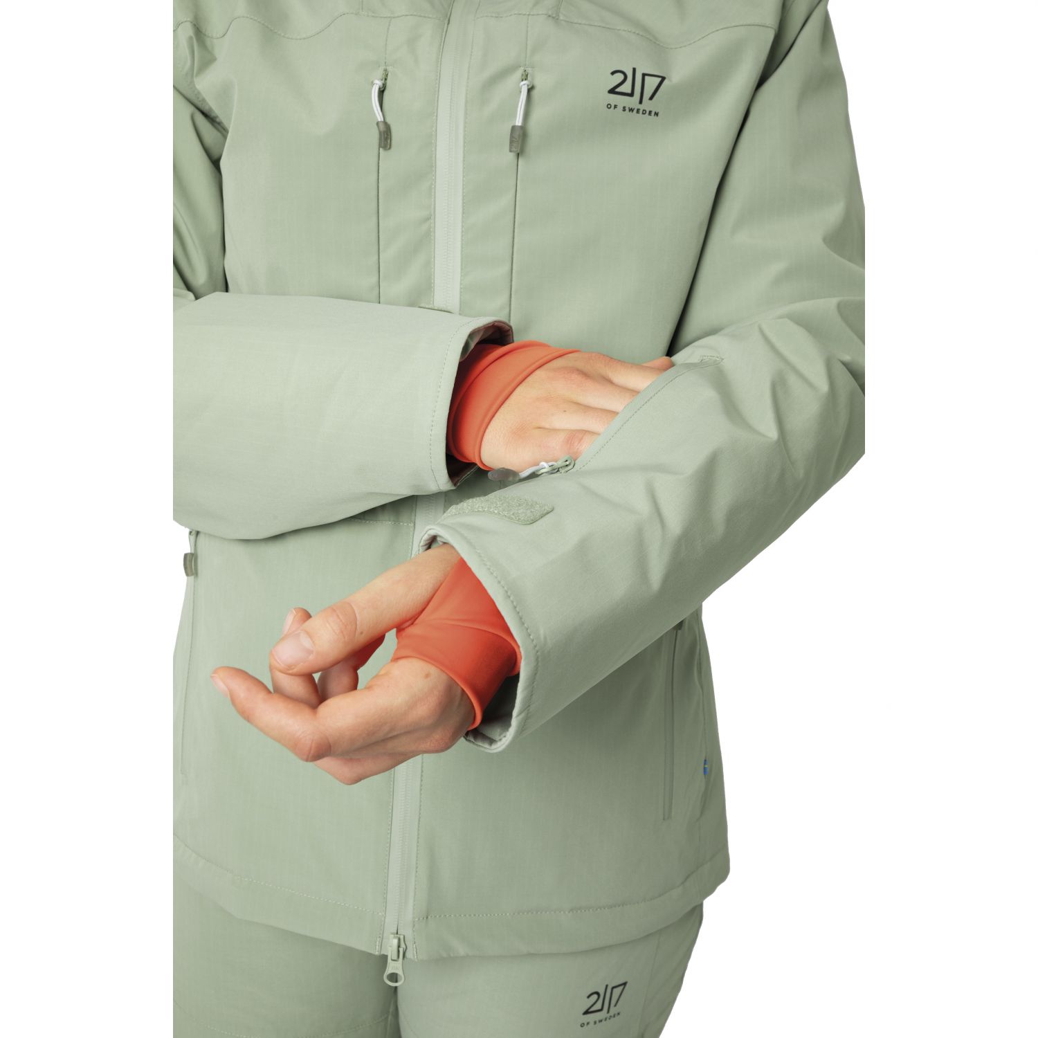 2117 of Sweden Nausta, manteau de ski, femmes, vert clair