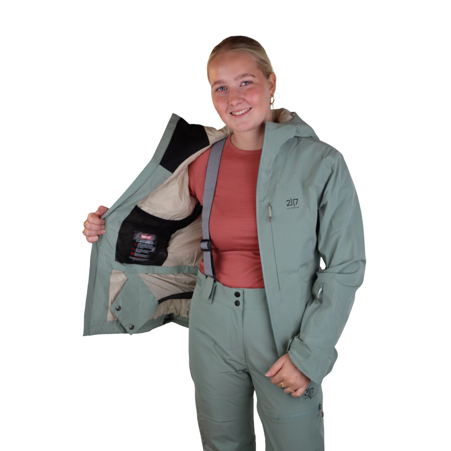 2117 of Sweden Nausta, ski jacket, women, vintage green