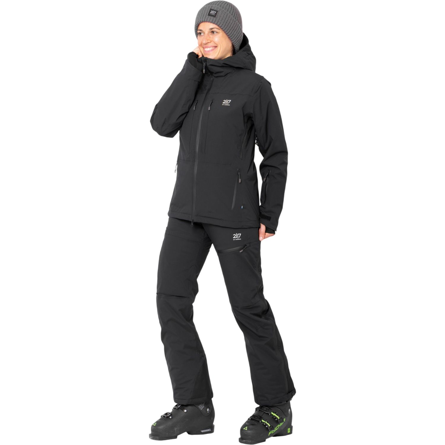 2117 of Sweden Nausta, skibukser, dame, sort