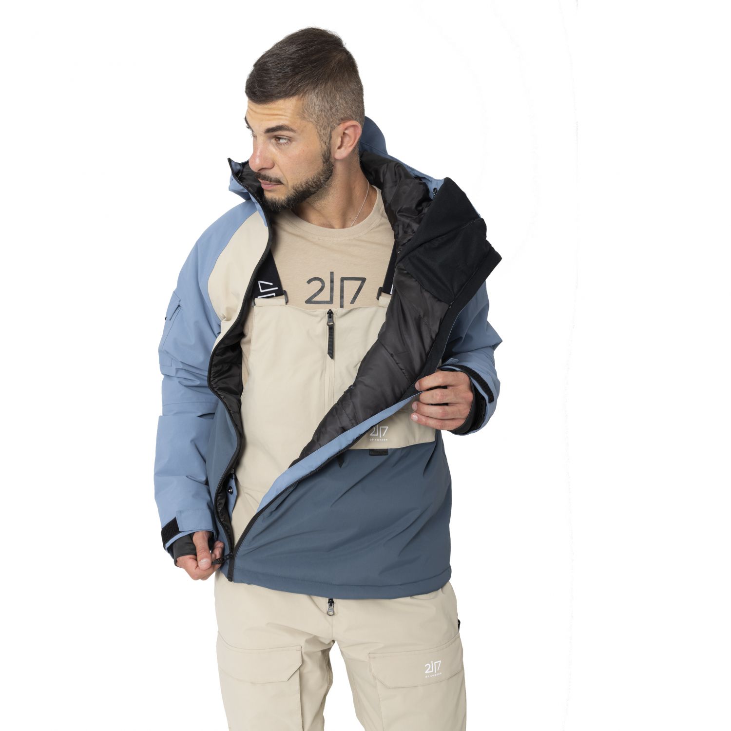 2117 of Sweden Nelkerim, lyžiarska bunda, pánska, modrá