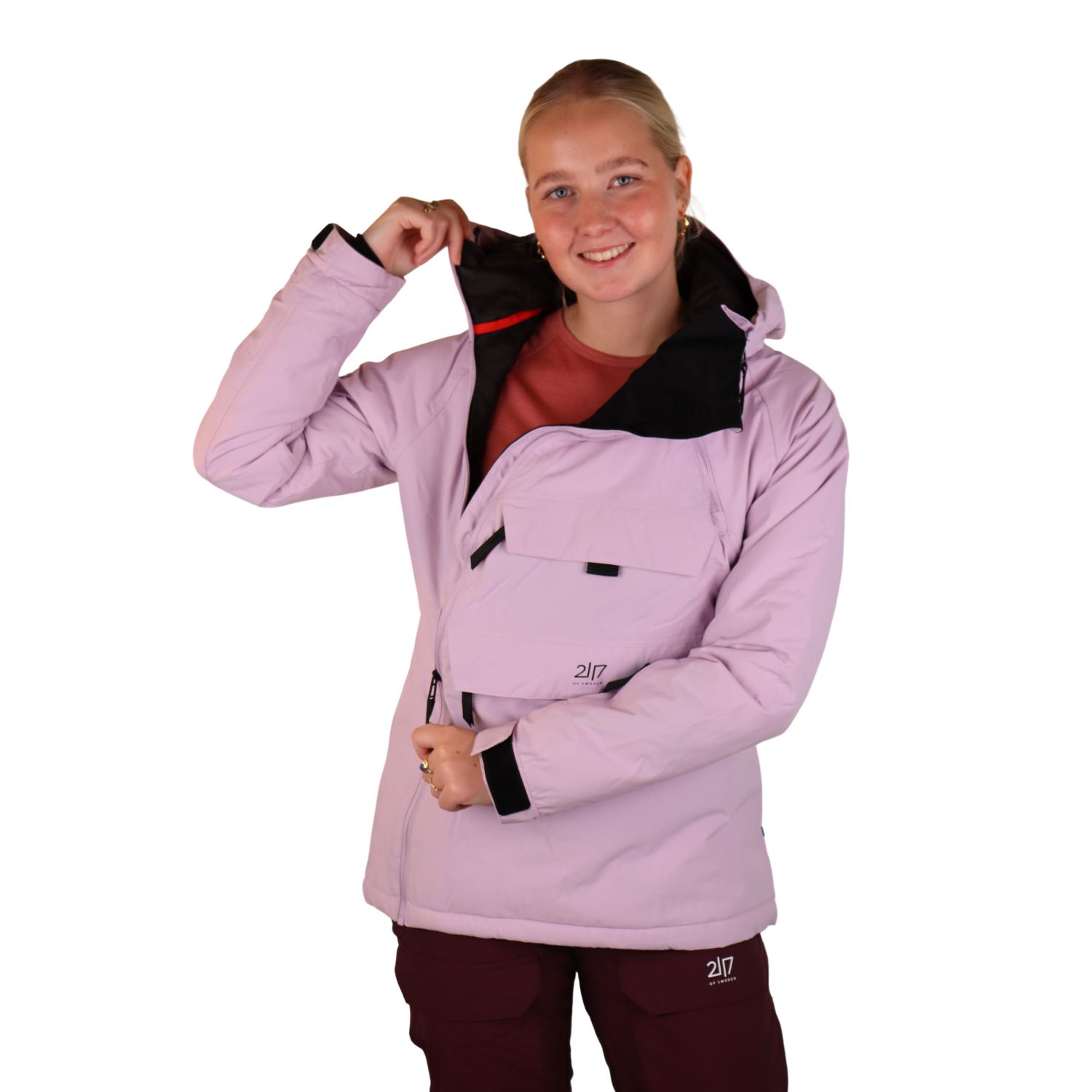 2117 of Sweden Nelkerim, manteau de ski, femmes, rose