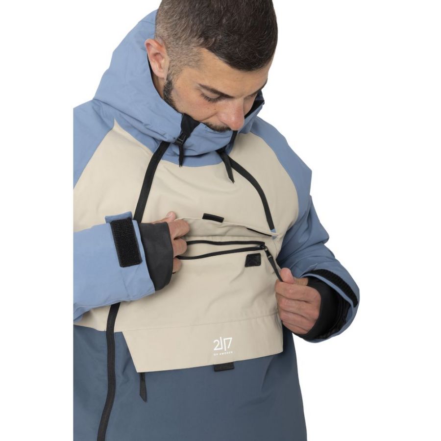 2117 of Sweden Nelkerim, ski jacket, men, dusty blue