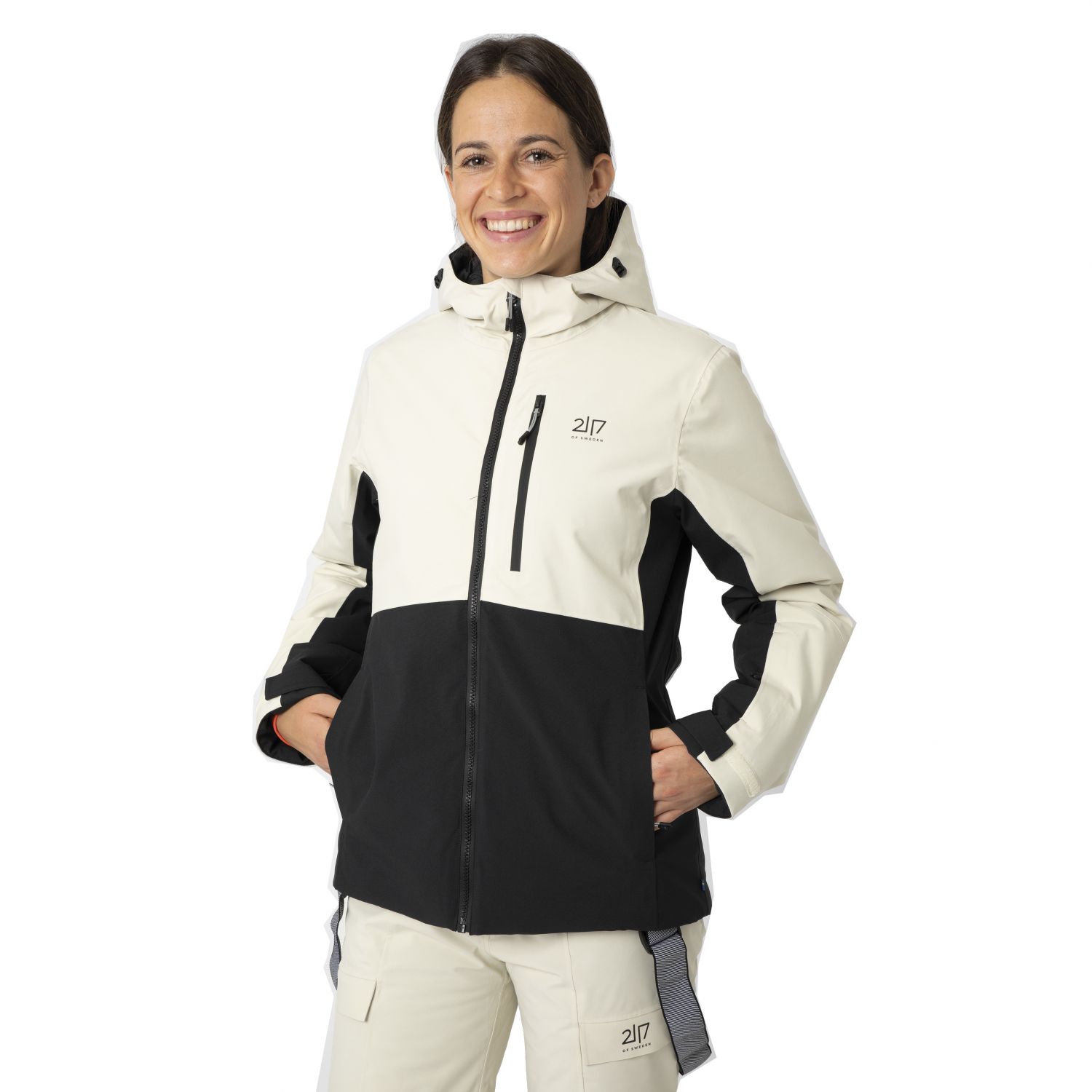 2117 of Sweden Sala, manteau de ski, femmes, beige