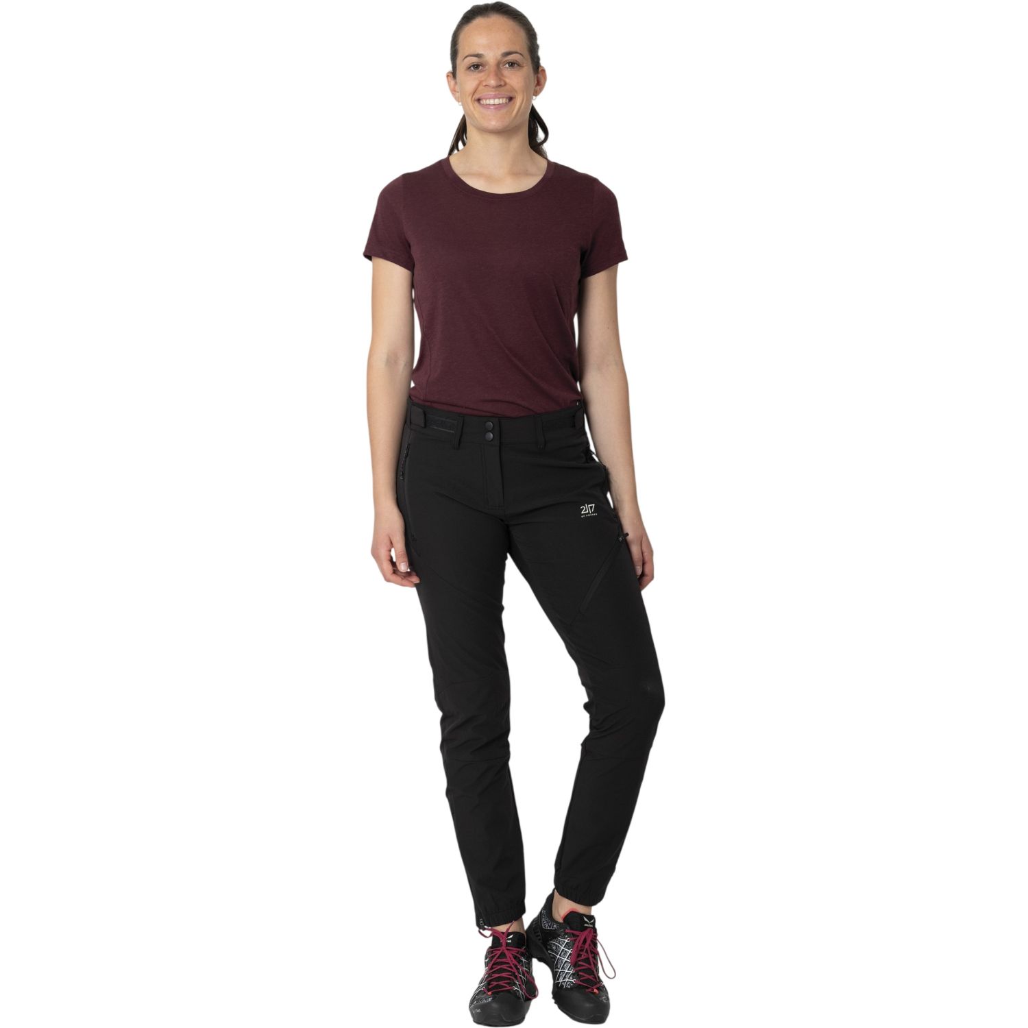 2117 of Sweden Sandhem, outdoorbukser, dame, sort
