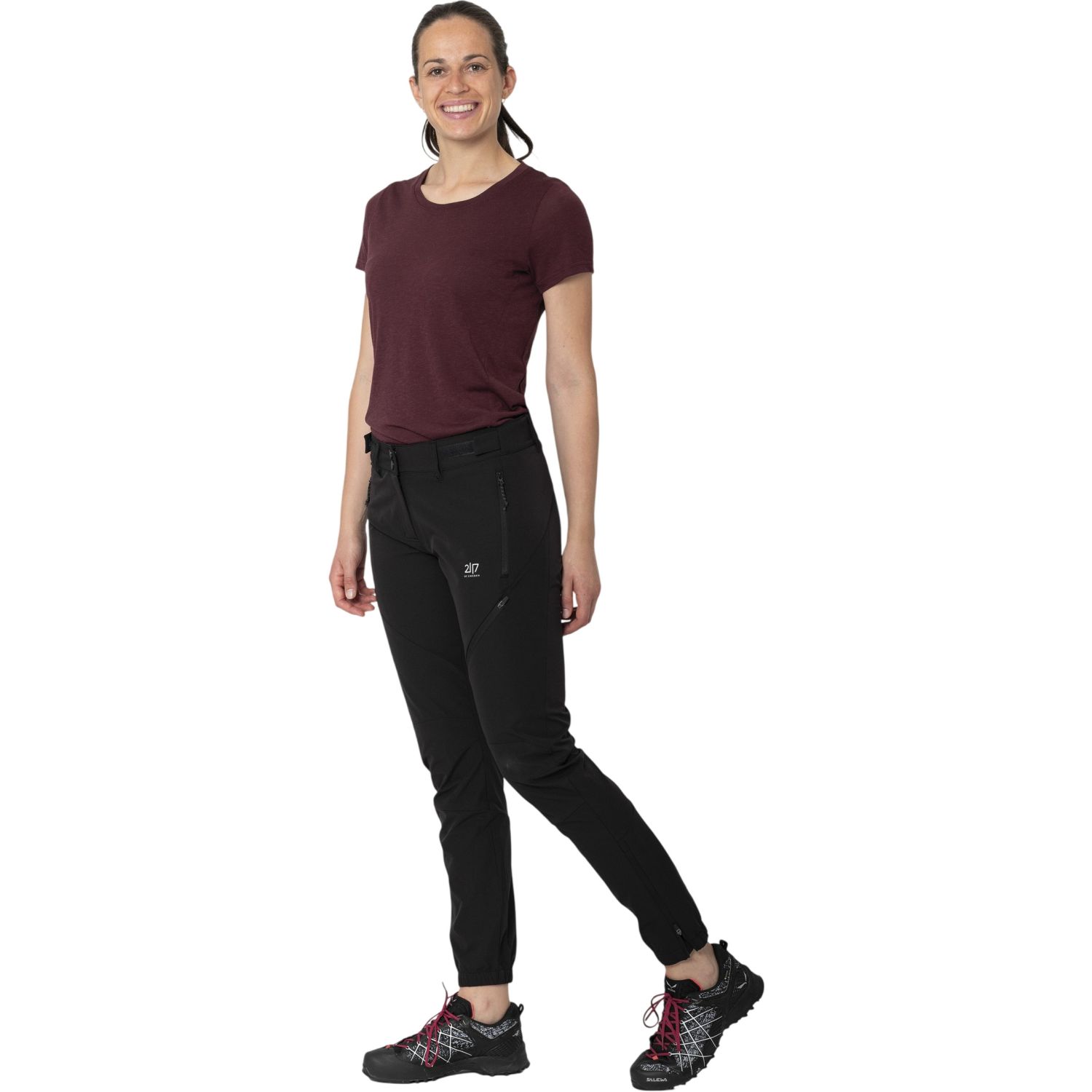 2117 of Sweden Sandhem, outdoorbukser, dame, sort