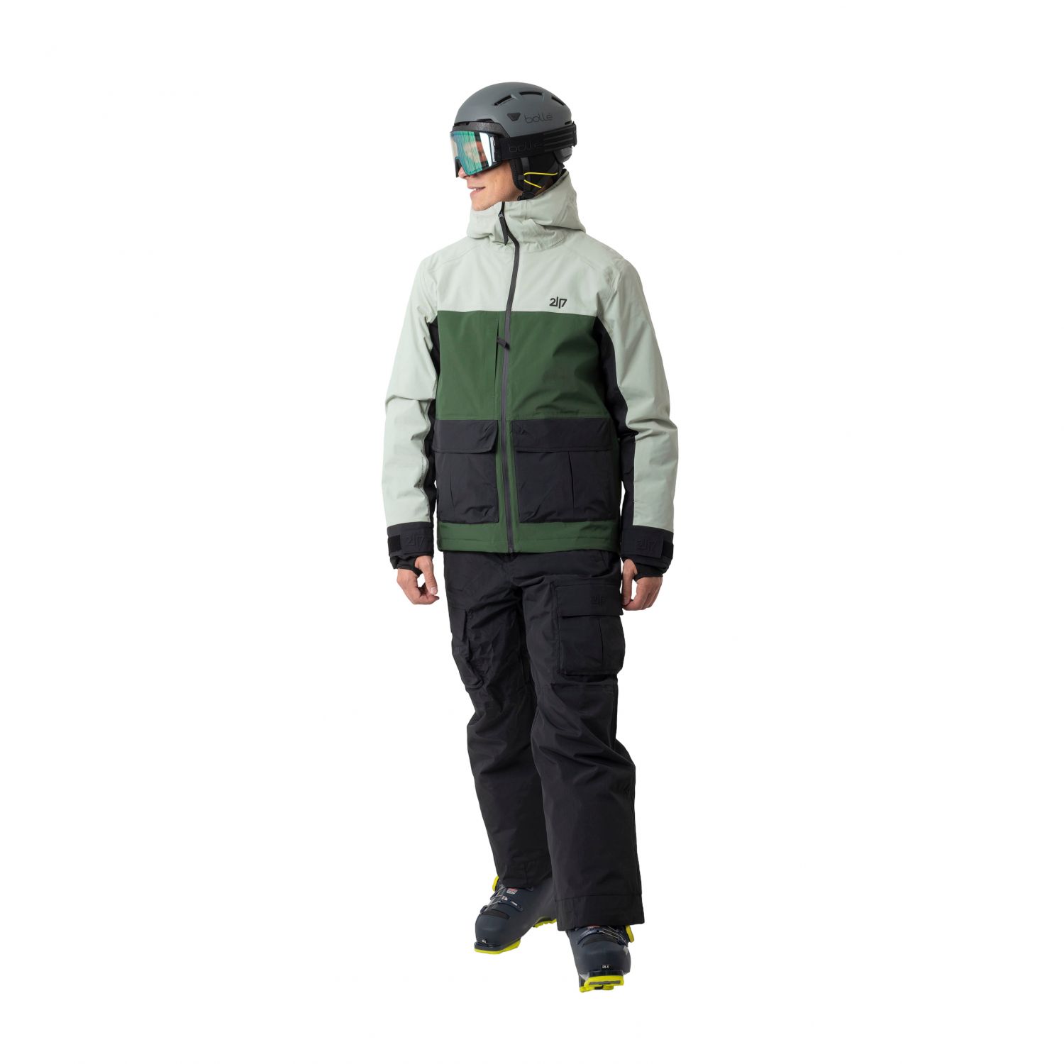 2117 of Sweden Sillerud, geacă de schi, bărbați, verde
