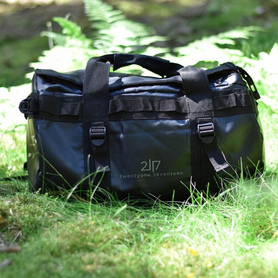 2117 of Sweden Tarpaulin, duffel achter, 60L, zwart