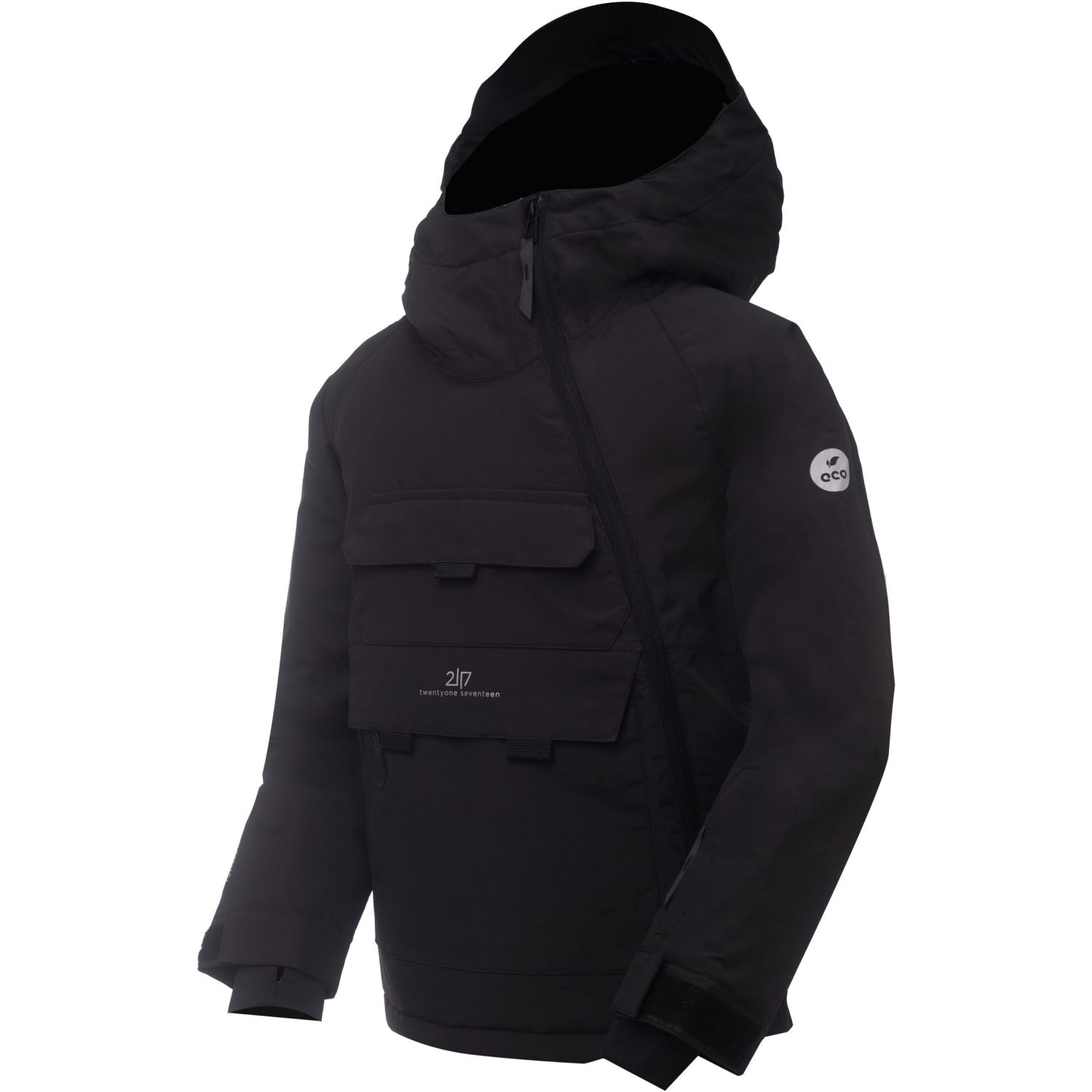 2117 of Sweden Tjade, lyžařská bunda junior, černá