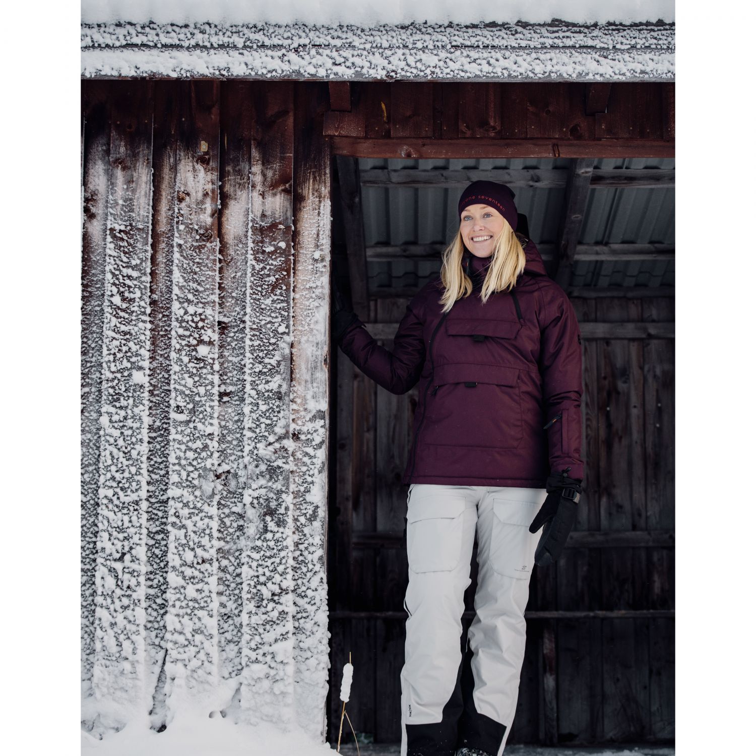 2117 of Sweden Tybble, ski jacket, women, dk plum