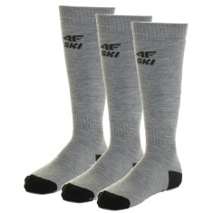 4F Ski Socks, 3 pair, men, cold light grey