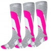 4F 3 pair Ski Socks, women, deep black