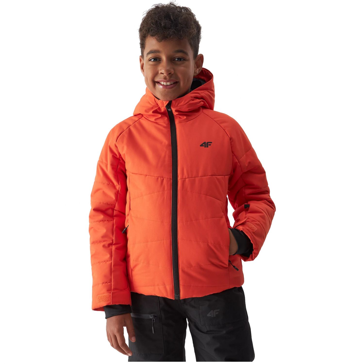 4F Adrian, giacca da sci, junior, arancione