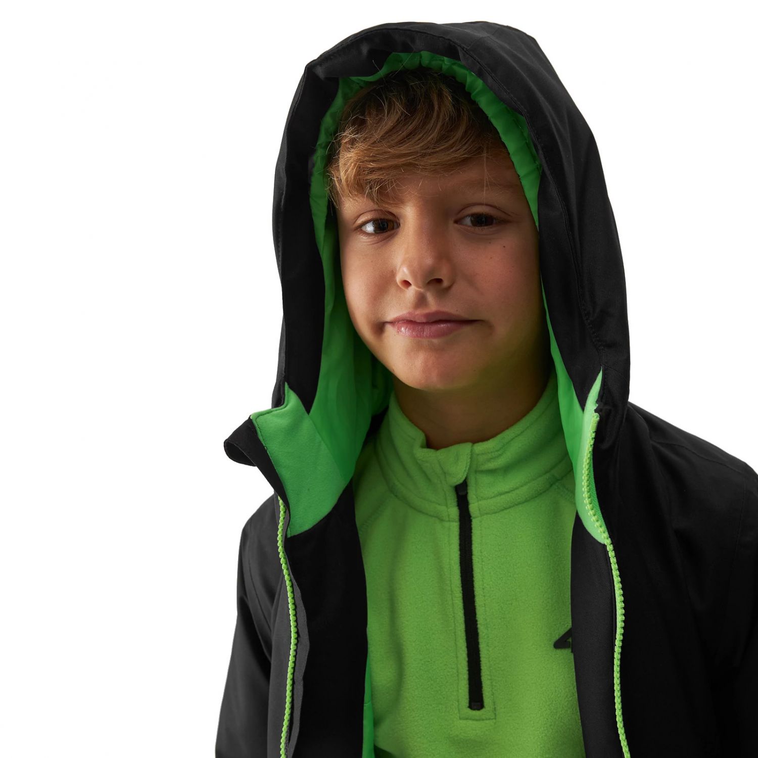 4F Daniel, chaqueta de esquí, junior, negra