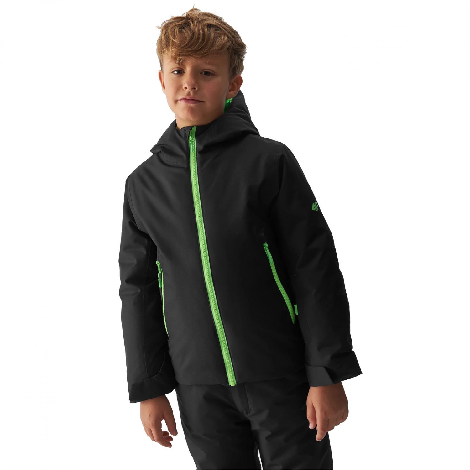 4F Daniel, manteau de ski, junior, noir