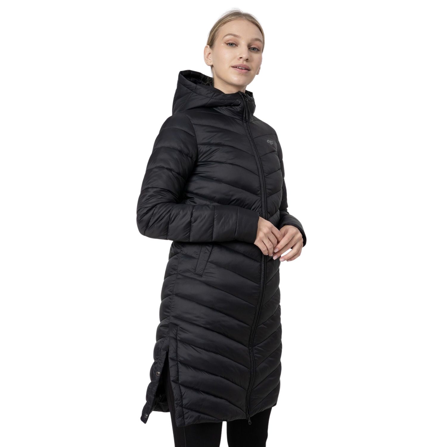 4F Josy, insulated coat, women, deep black