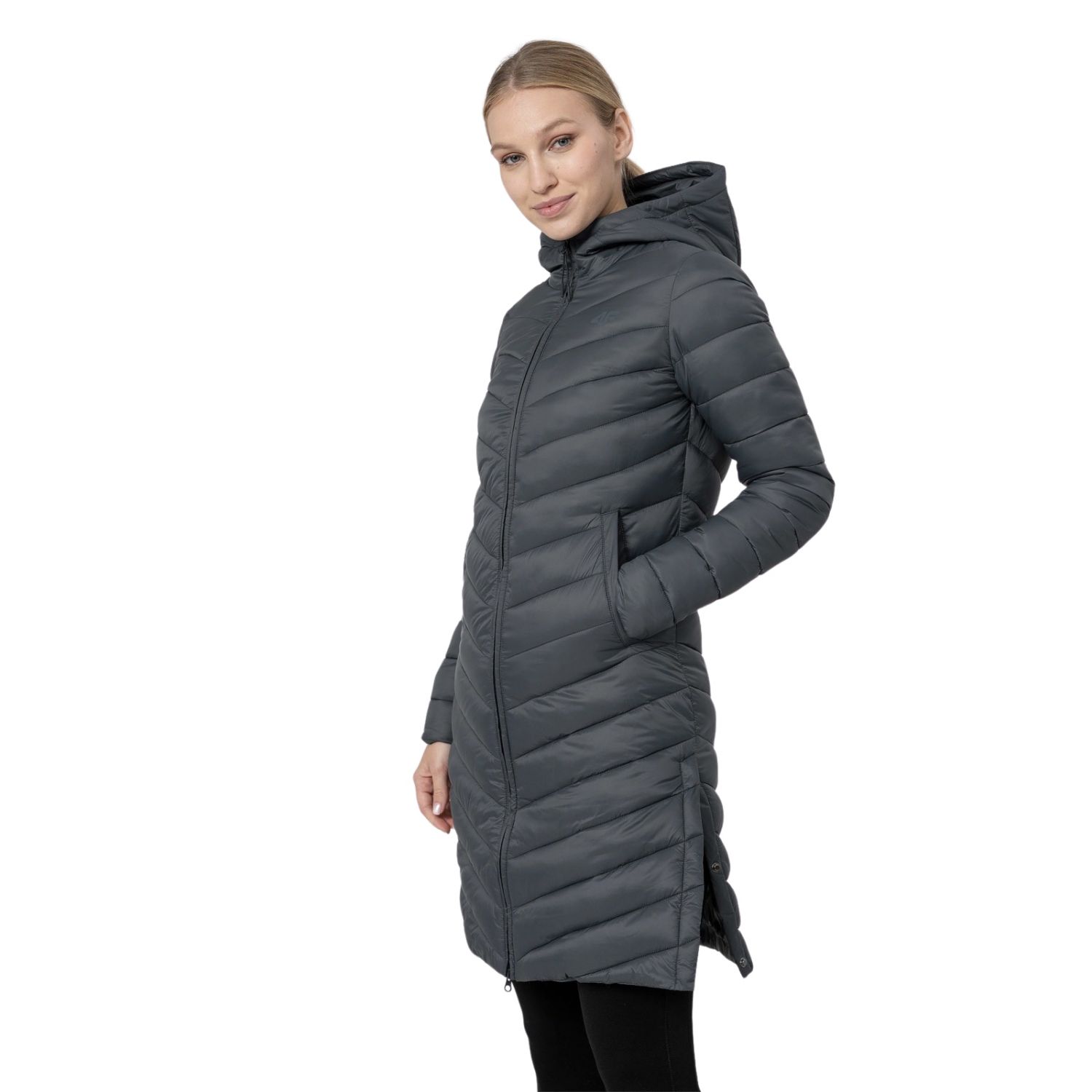 4F Josy, piumino da donna in fibra, blu scuro
