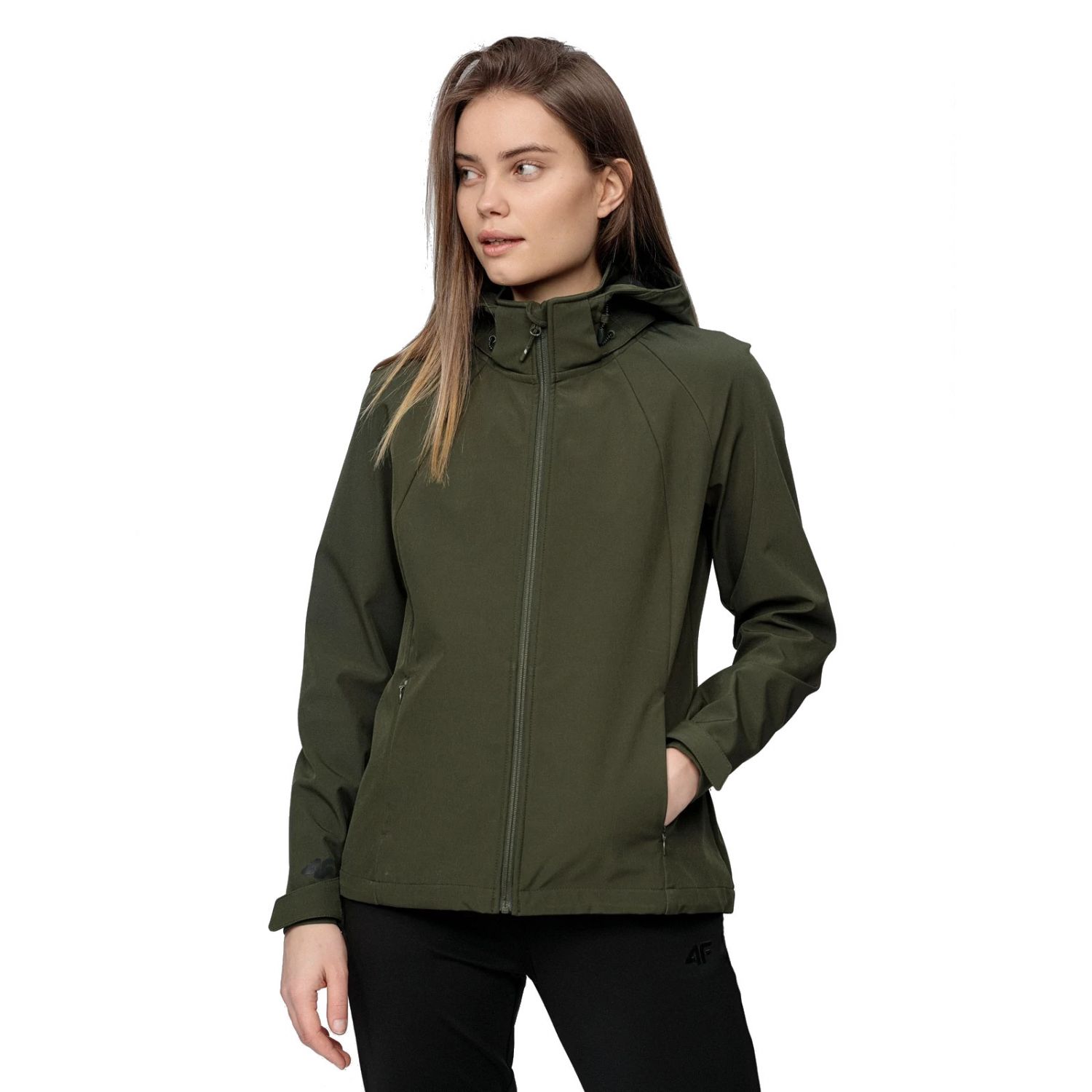 khaki soft shell jacket