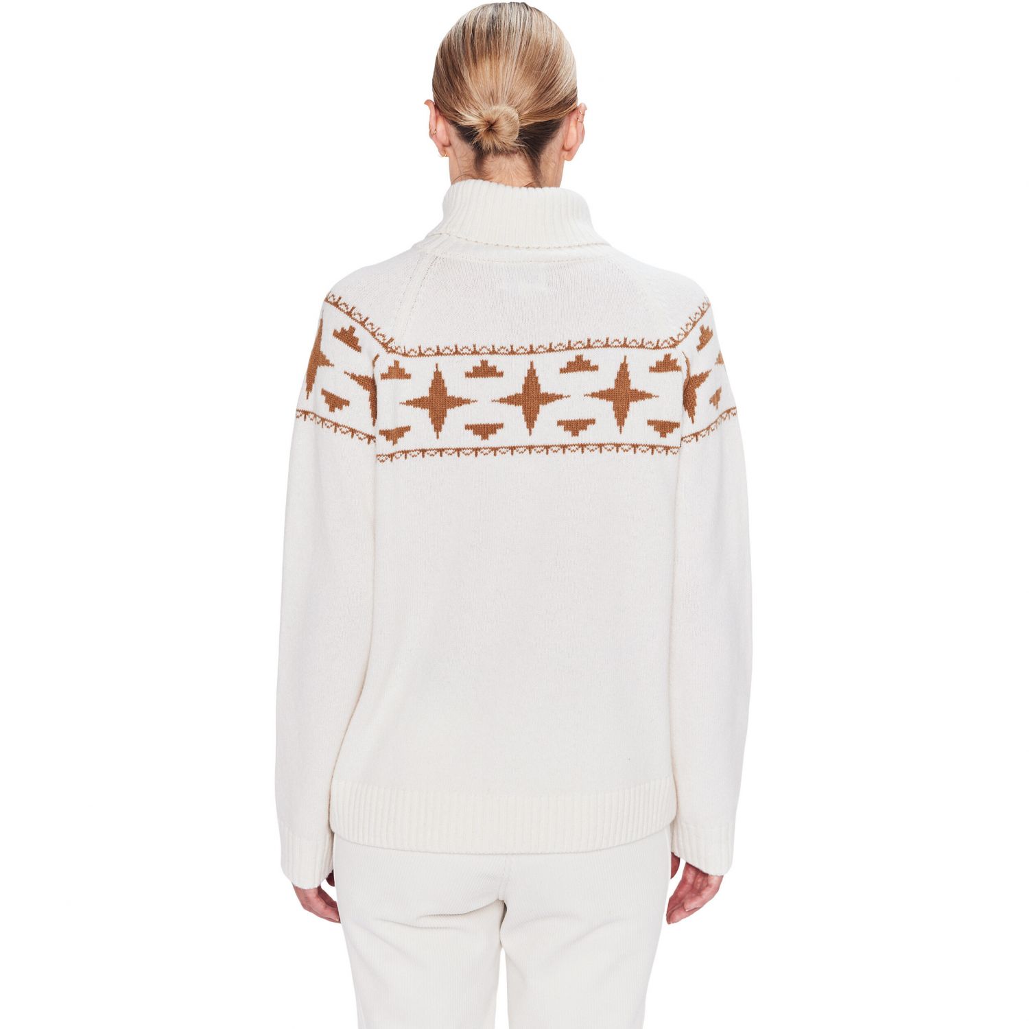 8848 Altitude Sage Wool Rollneck, mujer, blanco