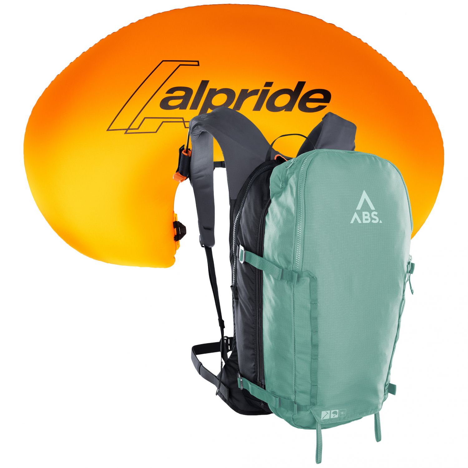 ABS A.Light E, 18L, rucsac pentru avalanșă, turcoaz