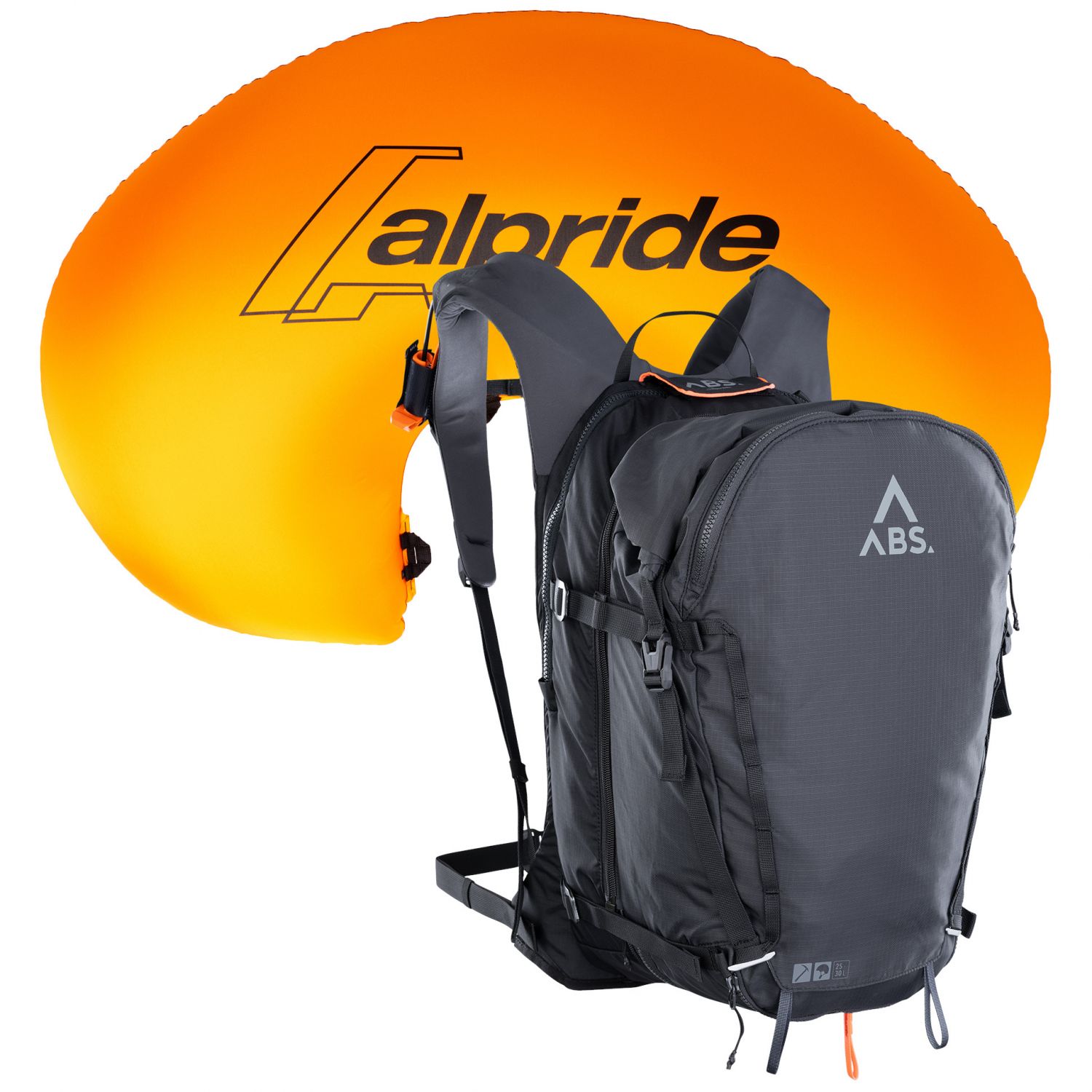 ABS A.Light E, 25-30L, sac à dos d&#39;avalanche, gris foncé