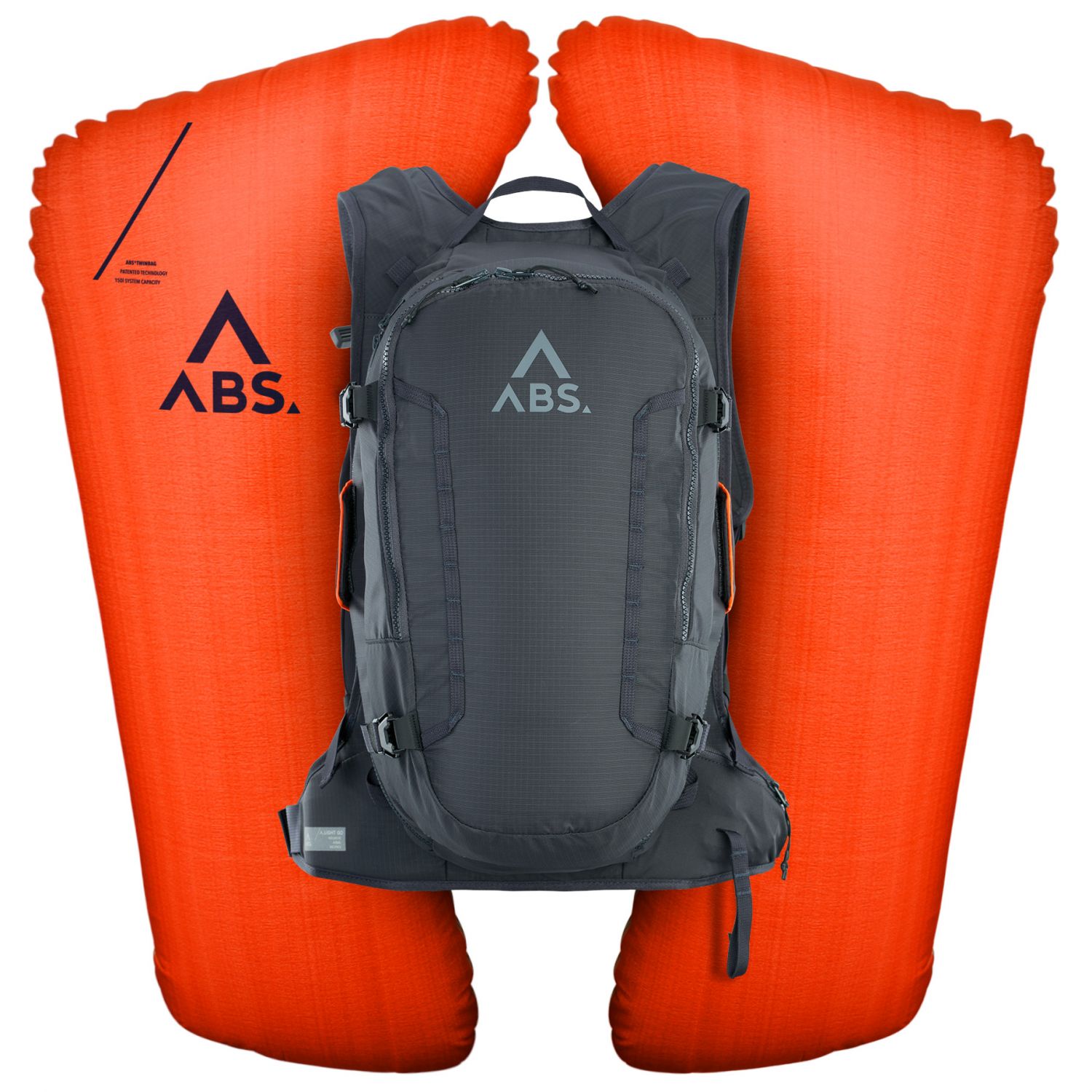 ABS A.Light Go, 22L, zaino da valanga senza cartuccia, grigio scuro