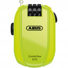 Abus Combiflex™ StopOver 65, fecho de cabo, amarelo néon
