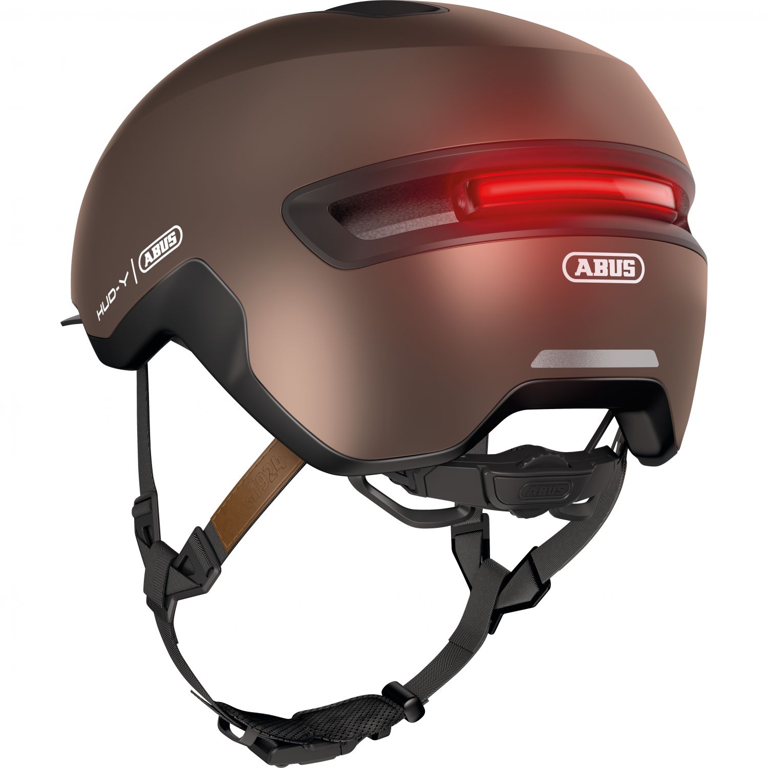 Abus Hud-Y, capacete de bicicleta, castanho