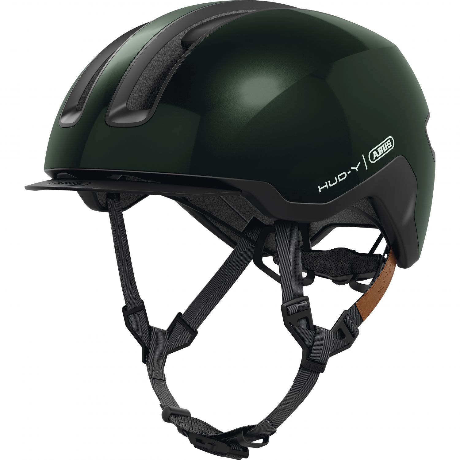 Abus Hud-Y, capacete de bicicleta, verde escuro