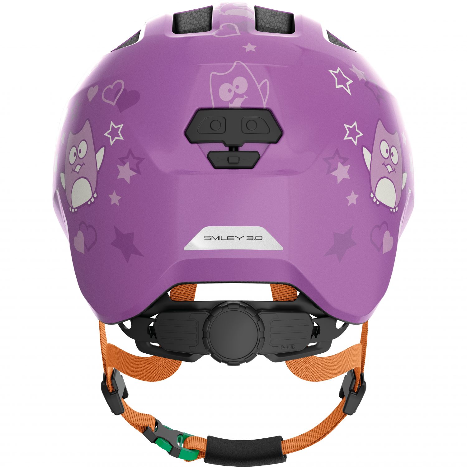 Abus Smiley 3.0, cykelhjelm, junior, purple star