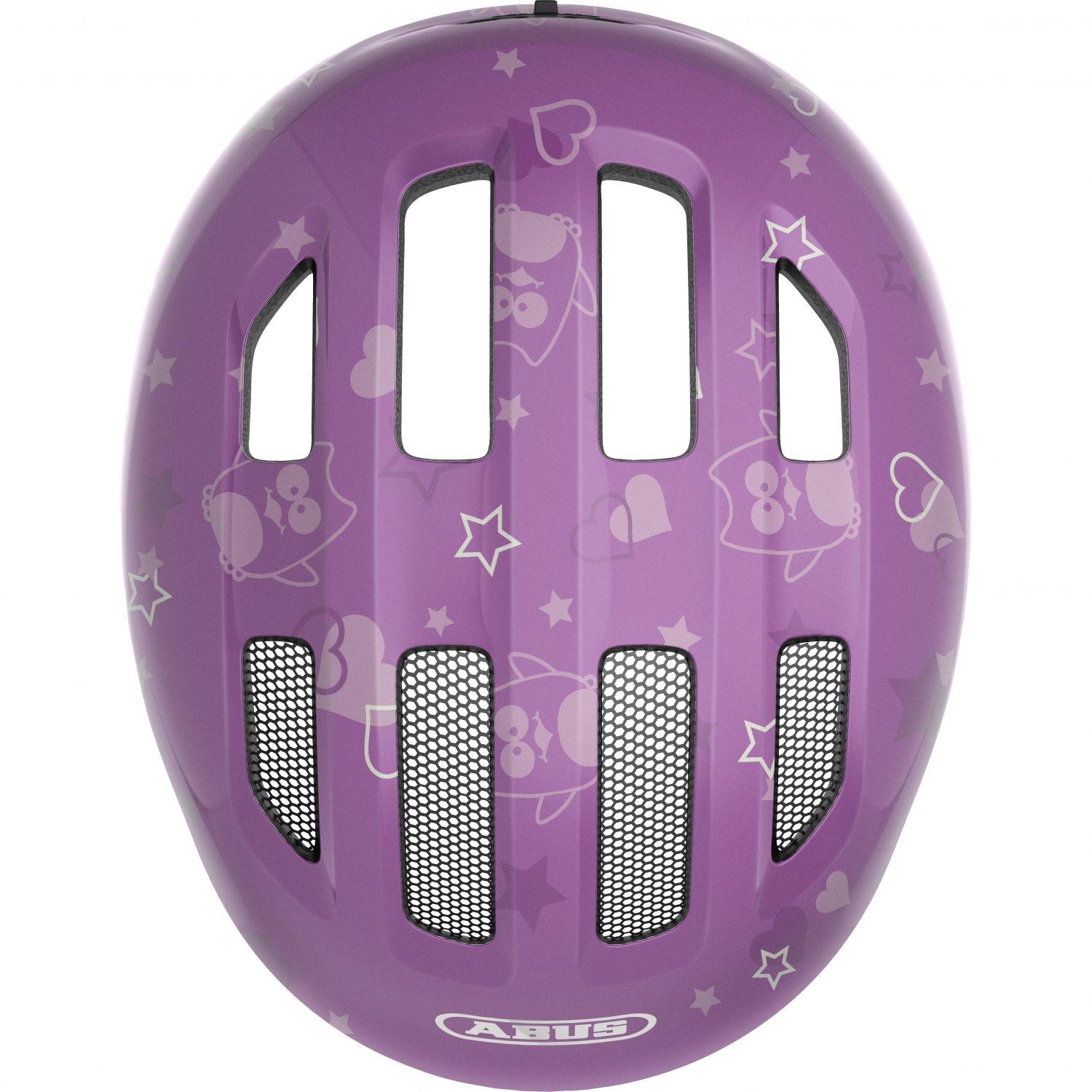 Abus Smiley 3.0, cykelhjelm, junior, purple star